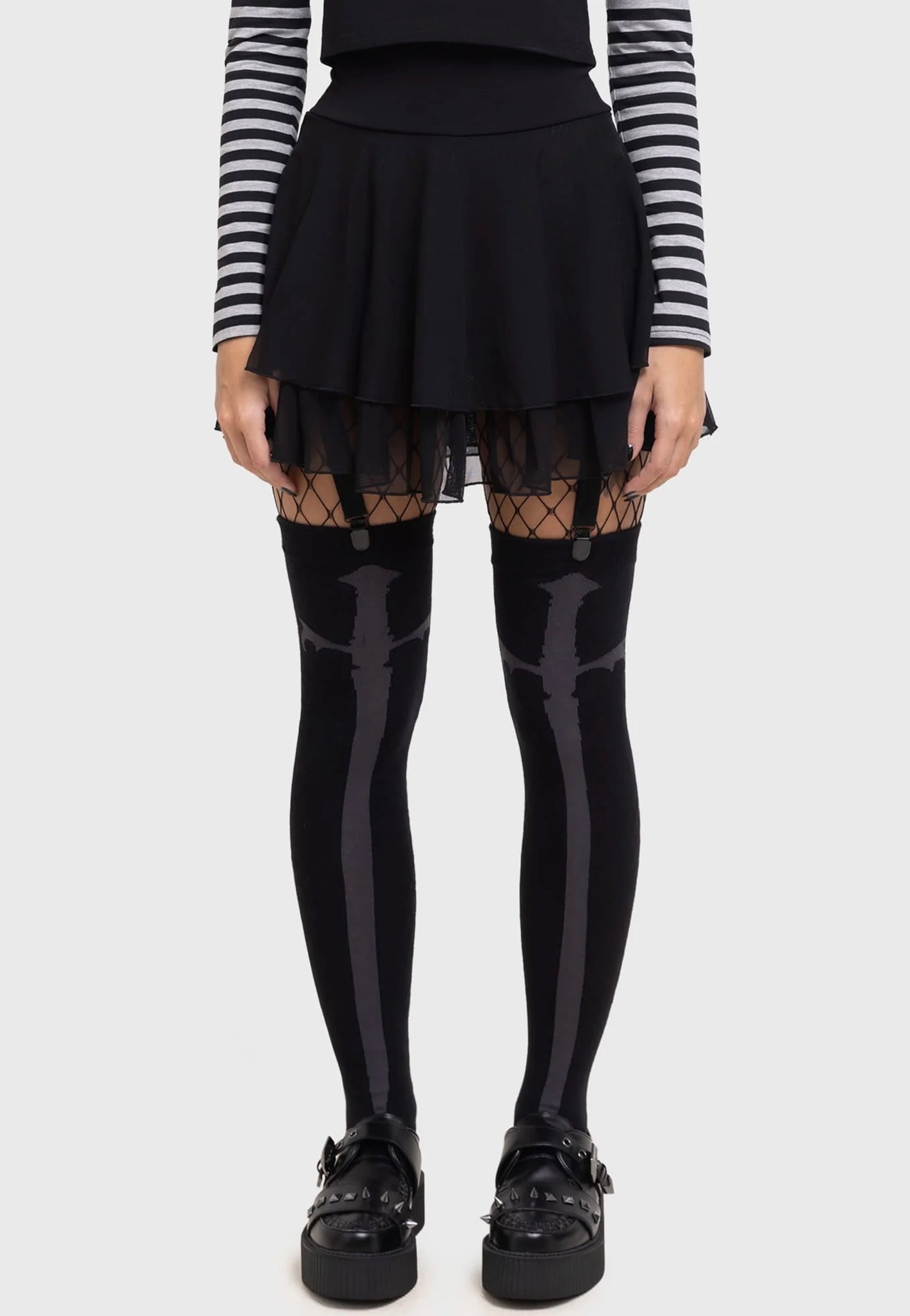 Killstar - Swordstorm Knee High Black - Socks | Neutral-Image