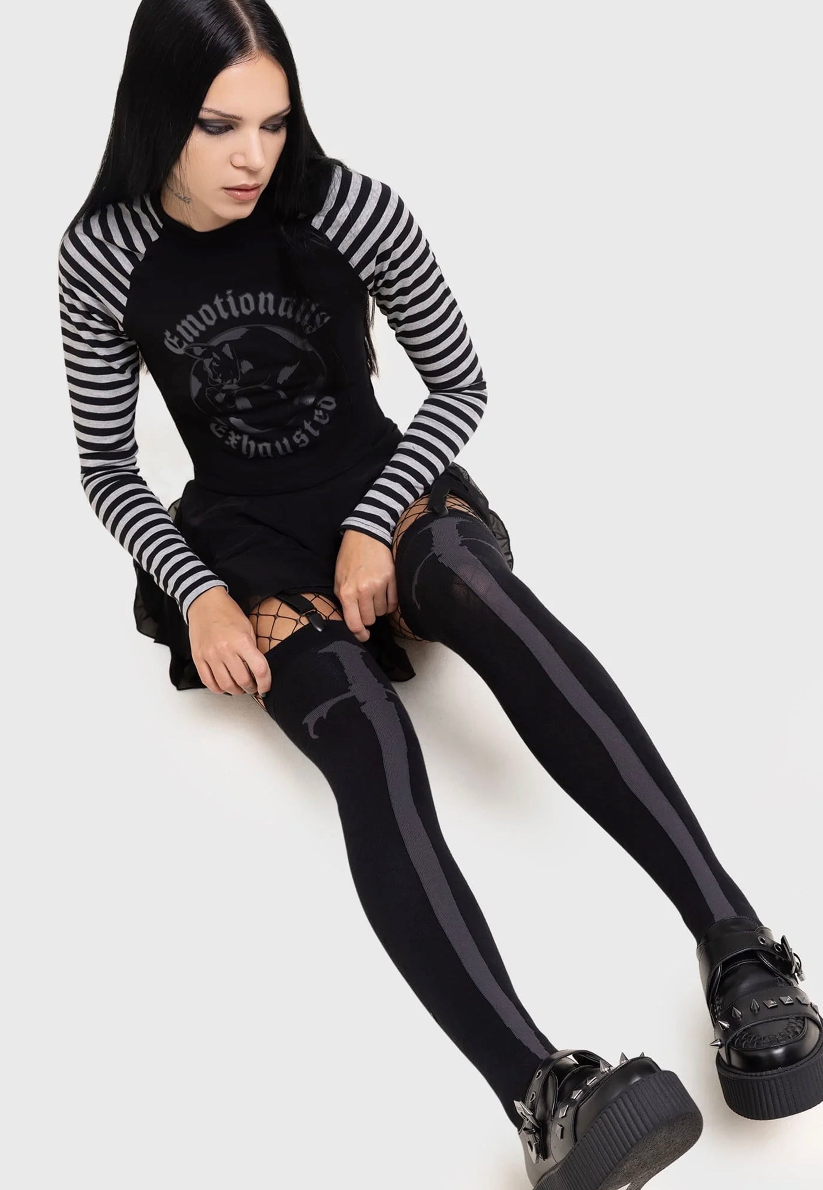 Killstar - Swordstorm Knee High Black - Socks | Neutral-Image