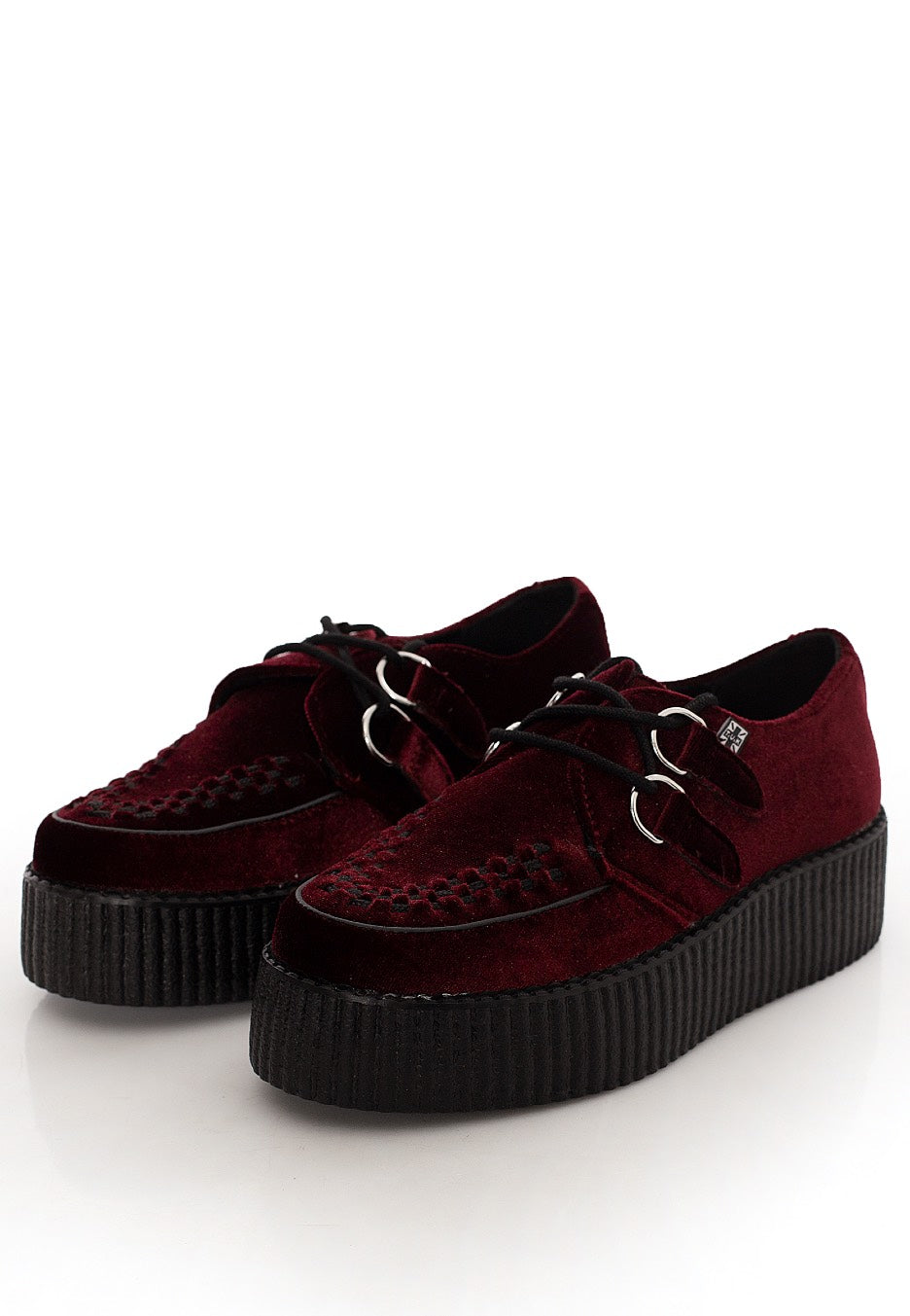 T.U.K. - Viva High Velvet Burgundy - Girl Shoes | Women-Image