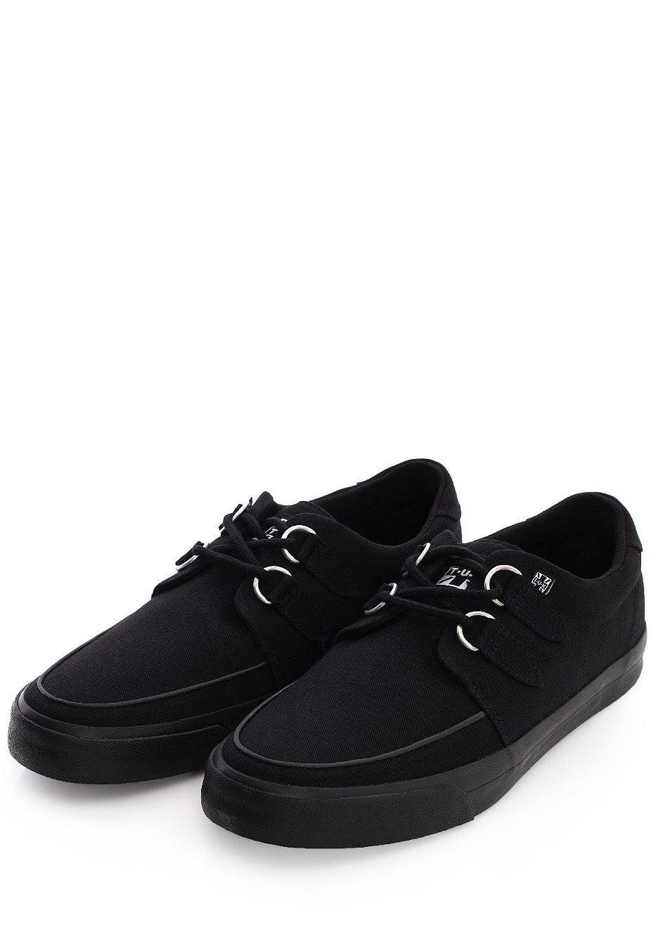 T.U.K. - VLK Creeper Sneaker 2 Ring Basic Black Canvas - Shoes