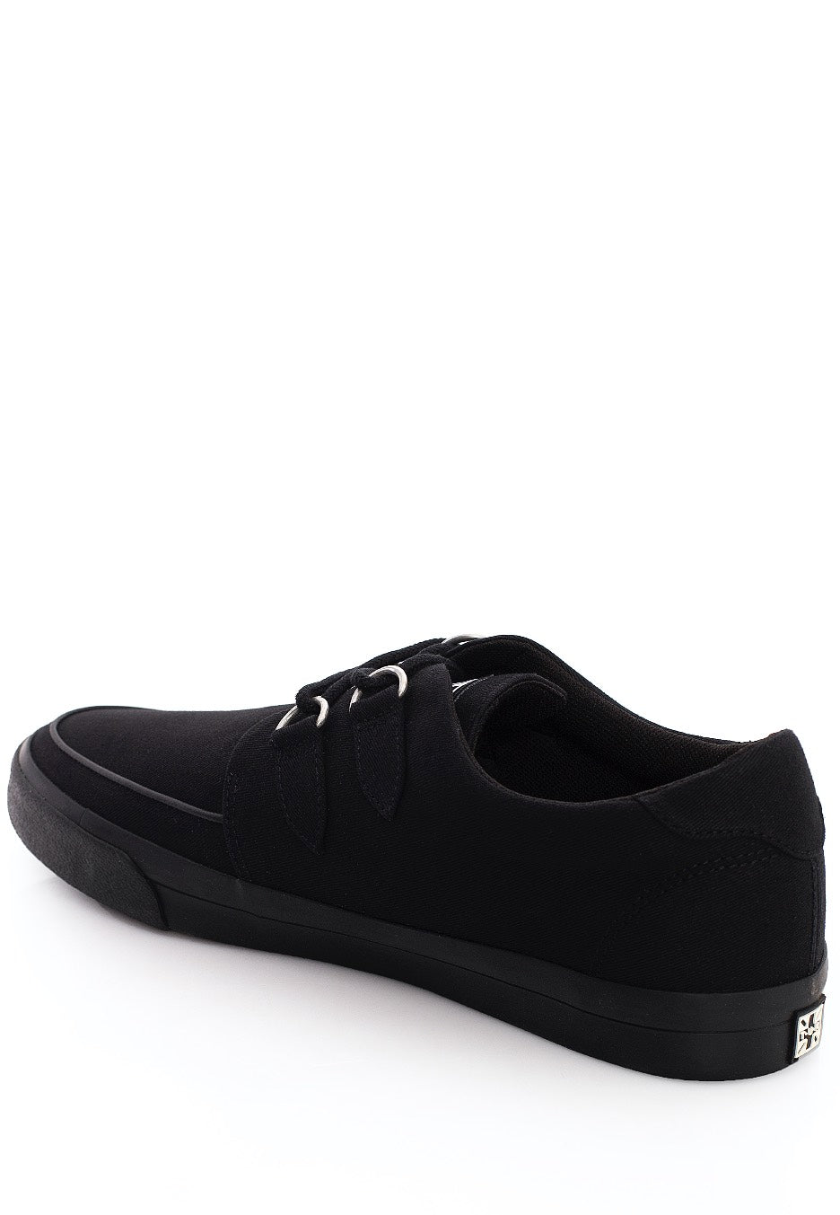 T.U.K. - VLK Creeper Sneaker 2 Ring Basic Black Canvas - Girl Shoes