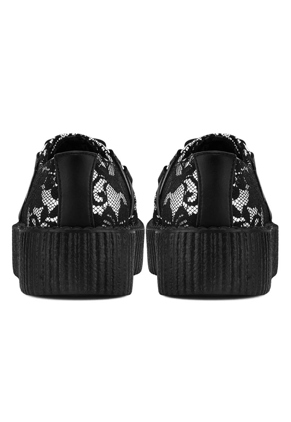 T.U.K. - Viva High Black/White Lace - Shoes | Neutral-Image