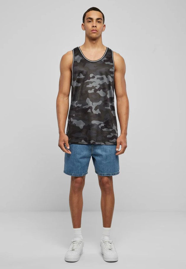 トップス raidback fabric pixel camo tanktop Gilded Intent Ruched Camo Mesh Tank Top - Women's Tank Tops