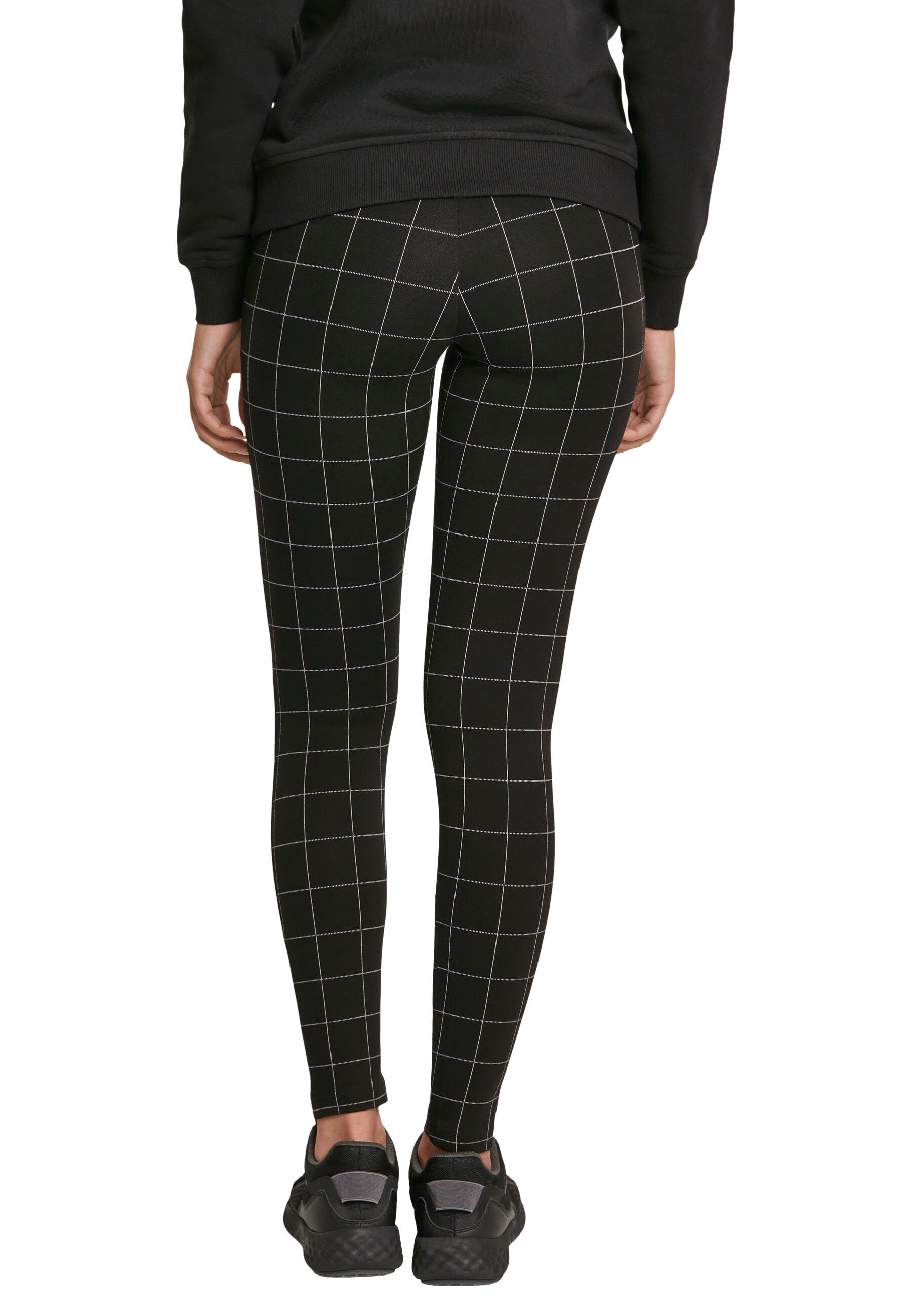 Urban Classics - Check High Waist Black/White - Leggings