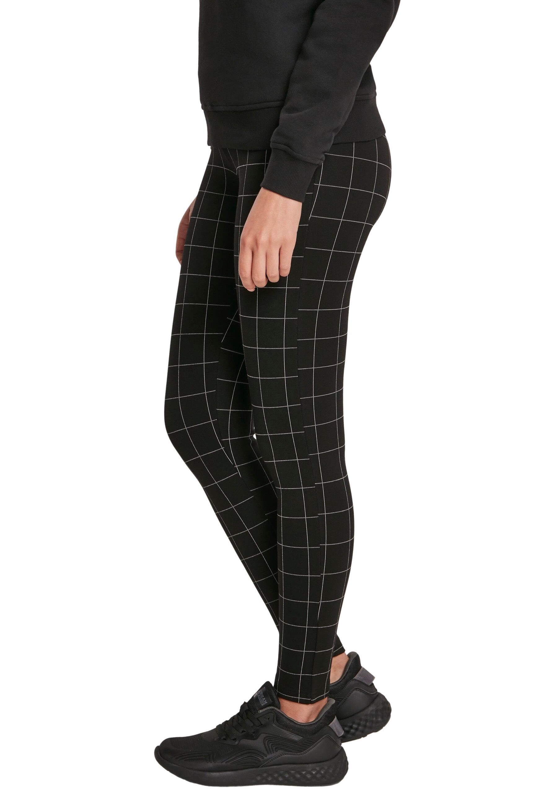 Urban Classics - Check High Waist Black/White - Leggings