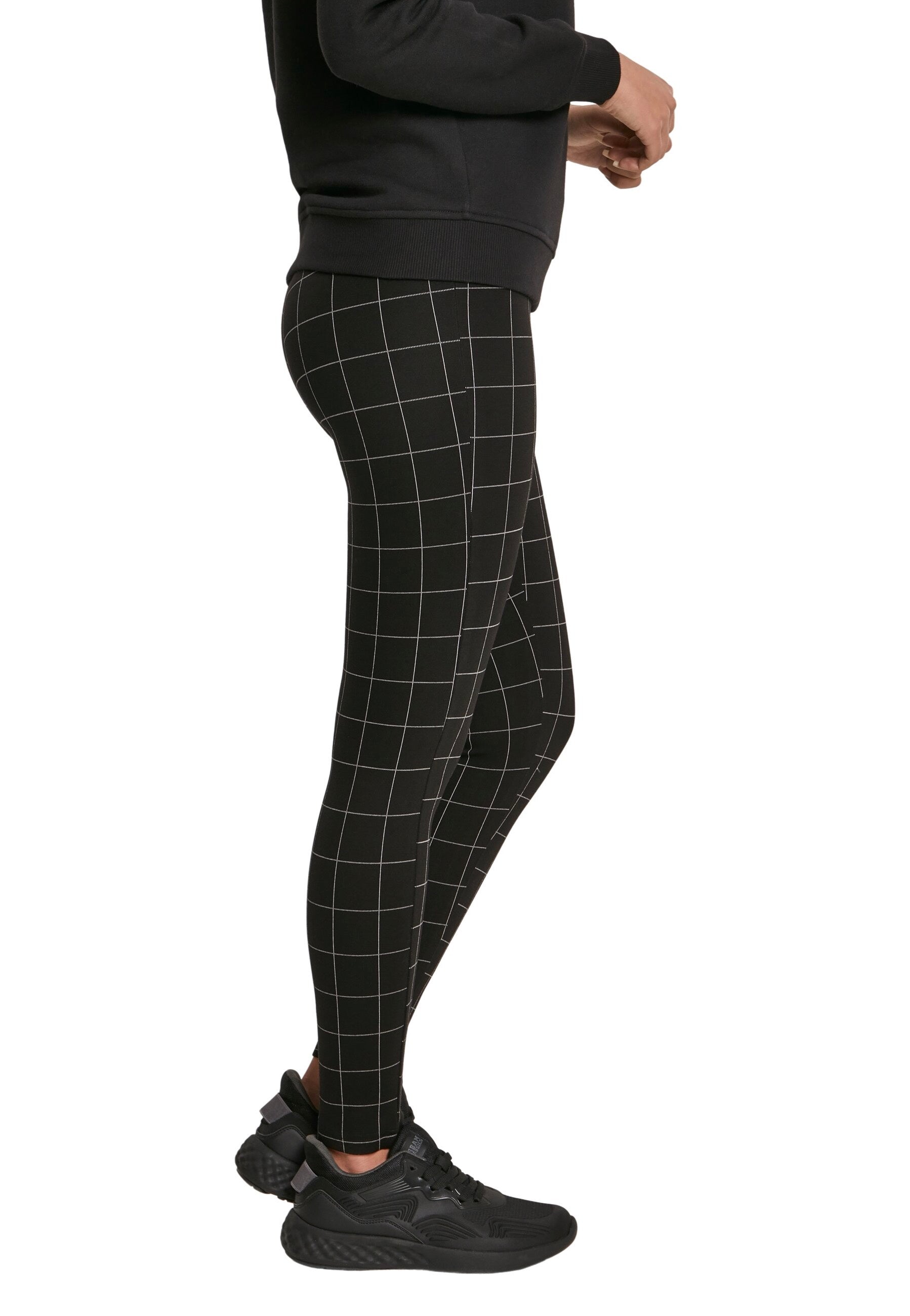 Urban Classics - Check High Waist Black/White - Leggings