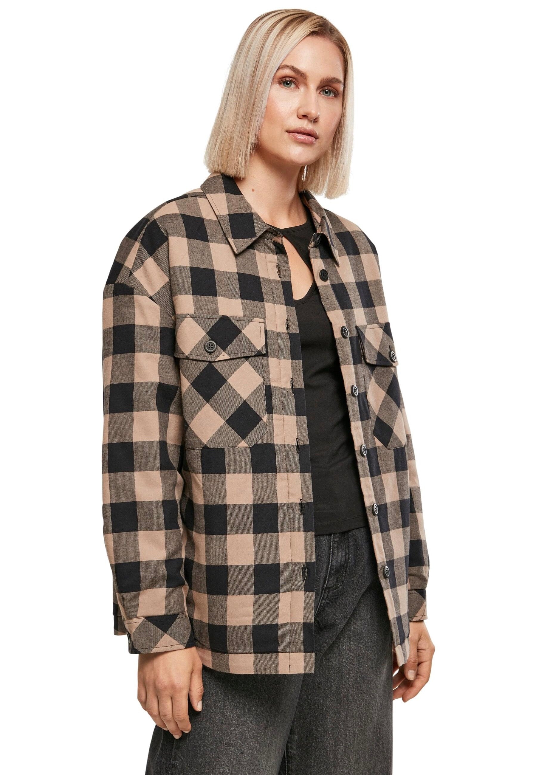 Urban Classics - Flanell Padded Black/Soft Taupe - Shirt