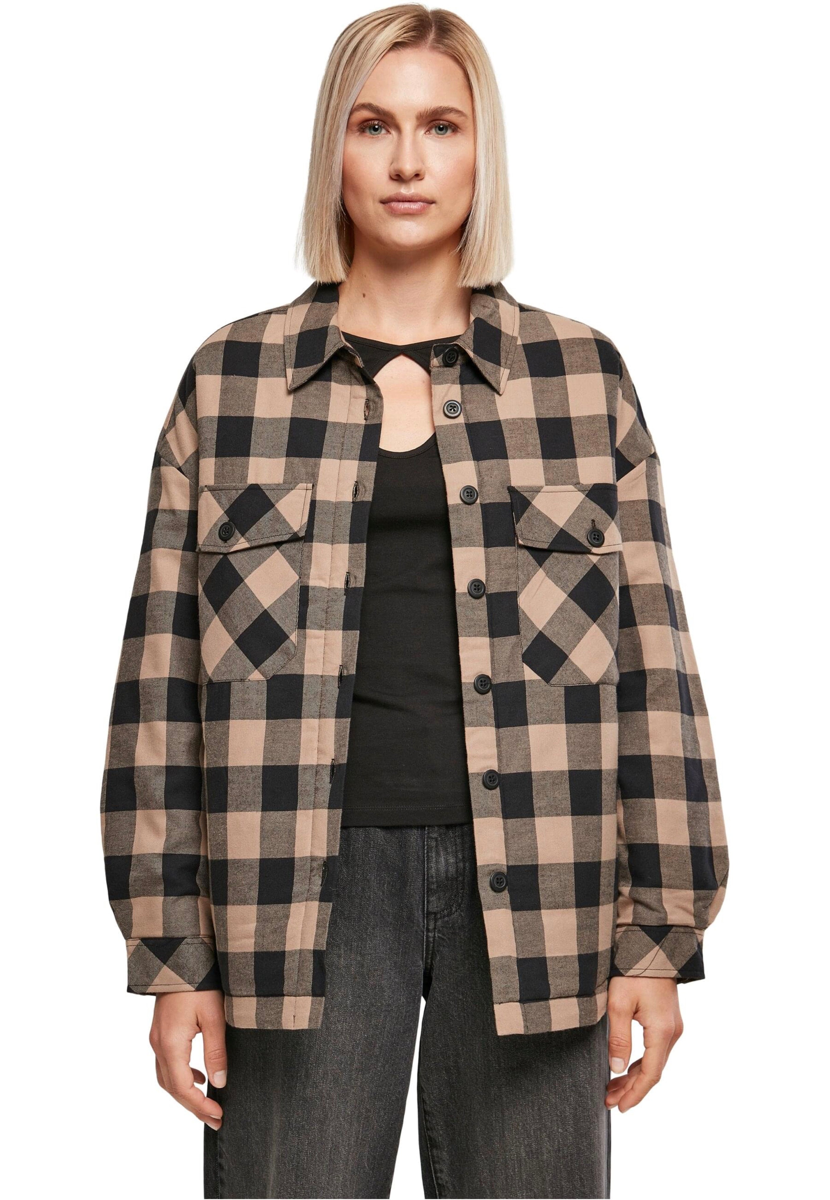 Urban Classics - Flanell Padded Black/Soft Taupe - Shirt