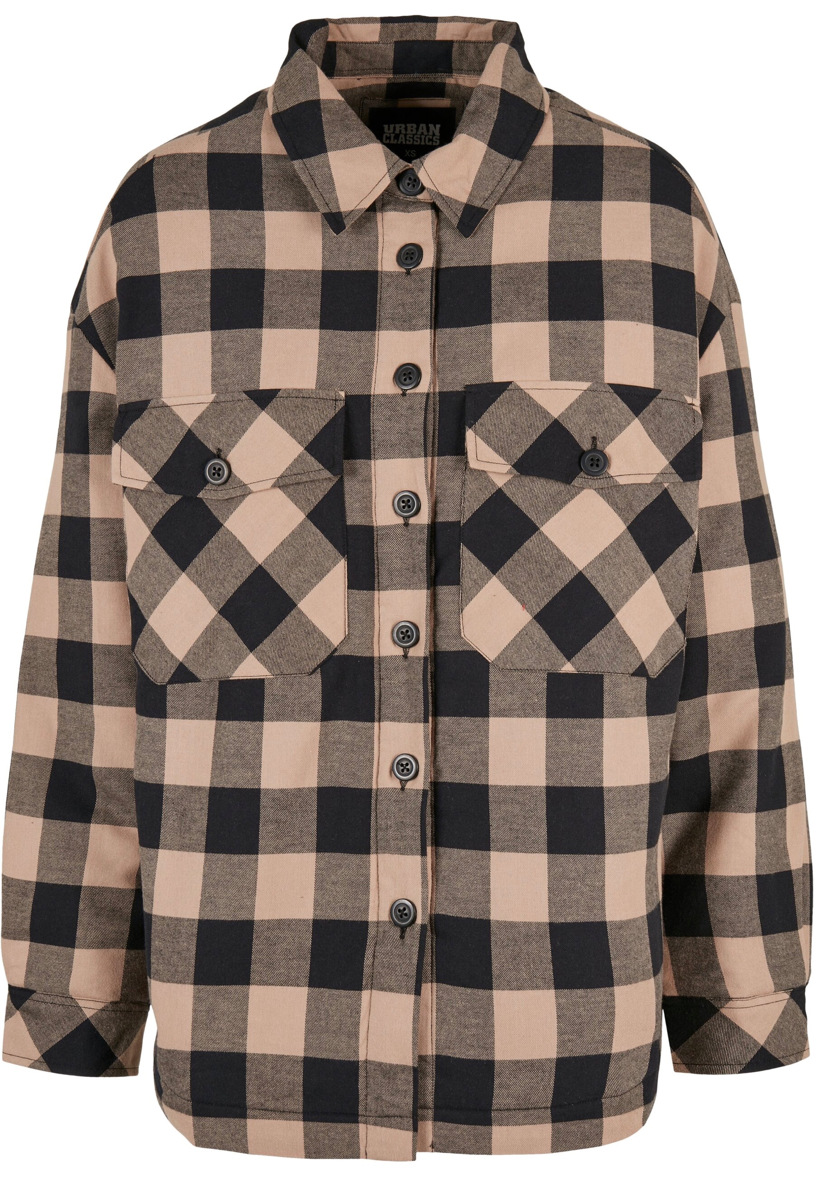 Urban Classics - Flanell Padded Black/Soft Taupe - Shirt