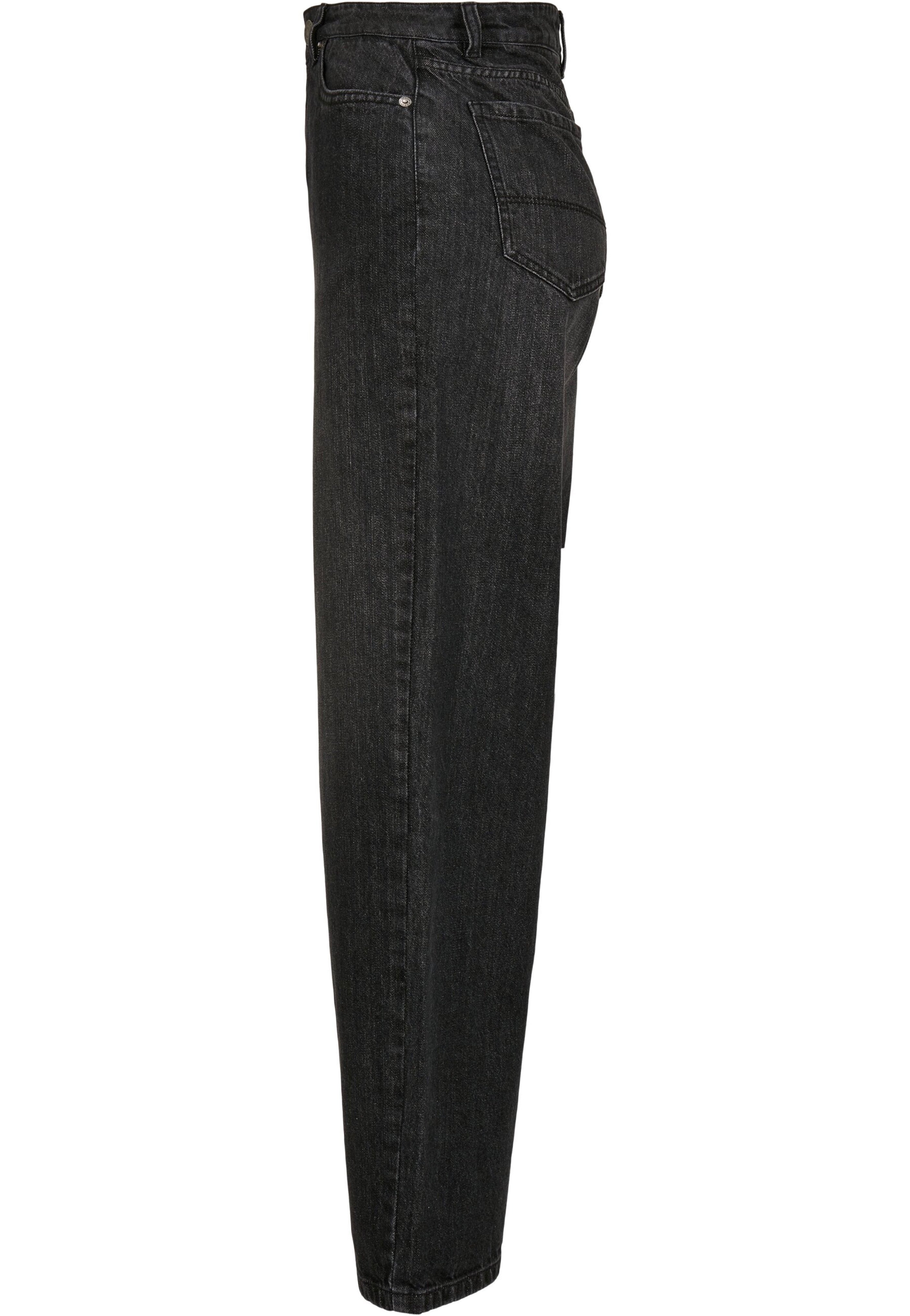 Urban Classics - Ladies High Waist 90´S Wide Leg Denim Black Washed - Jeans