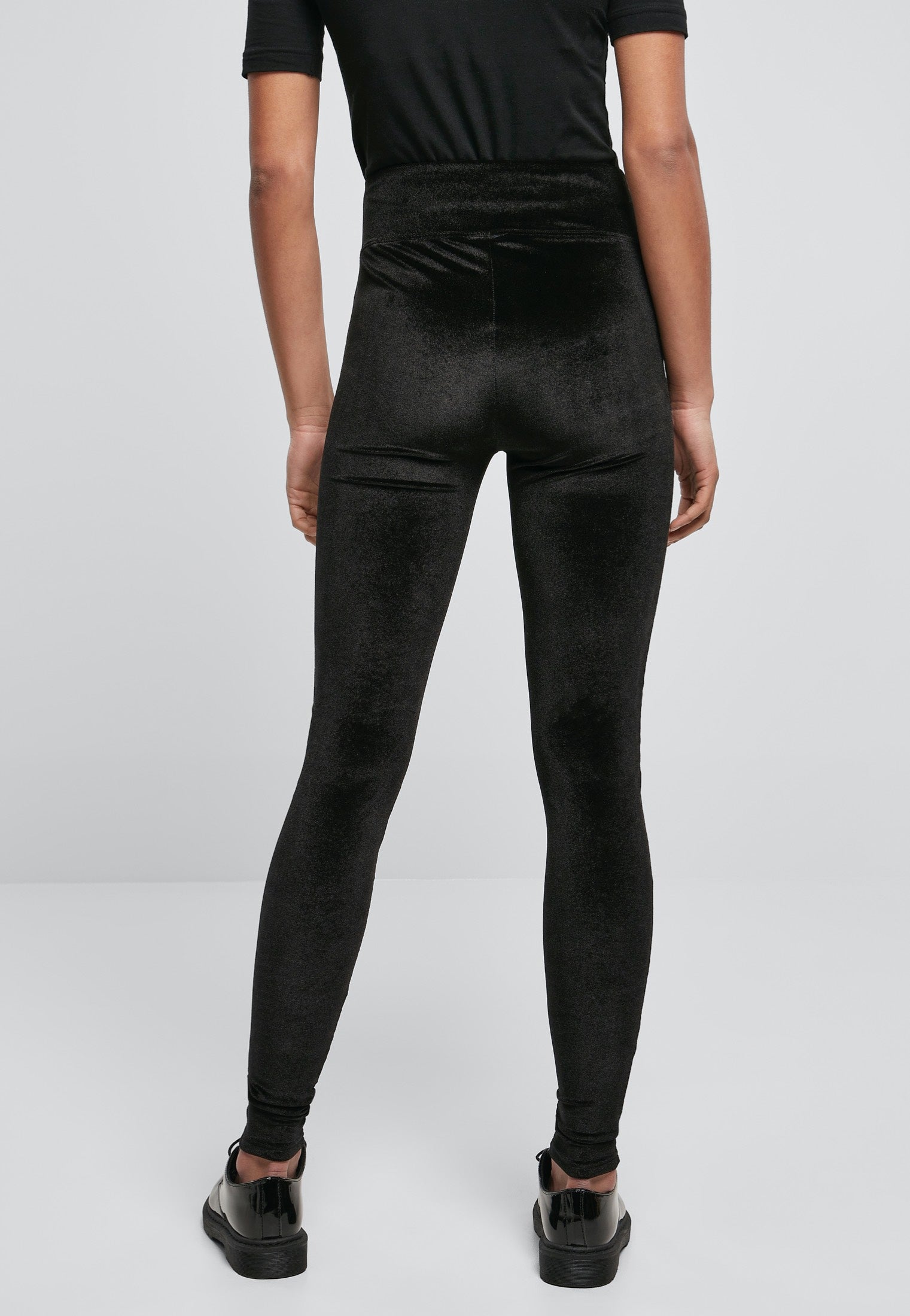 Urban Classics - Ladies High Waist Velvet Black - Leggings