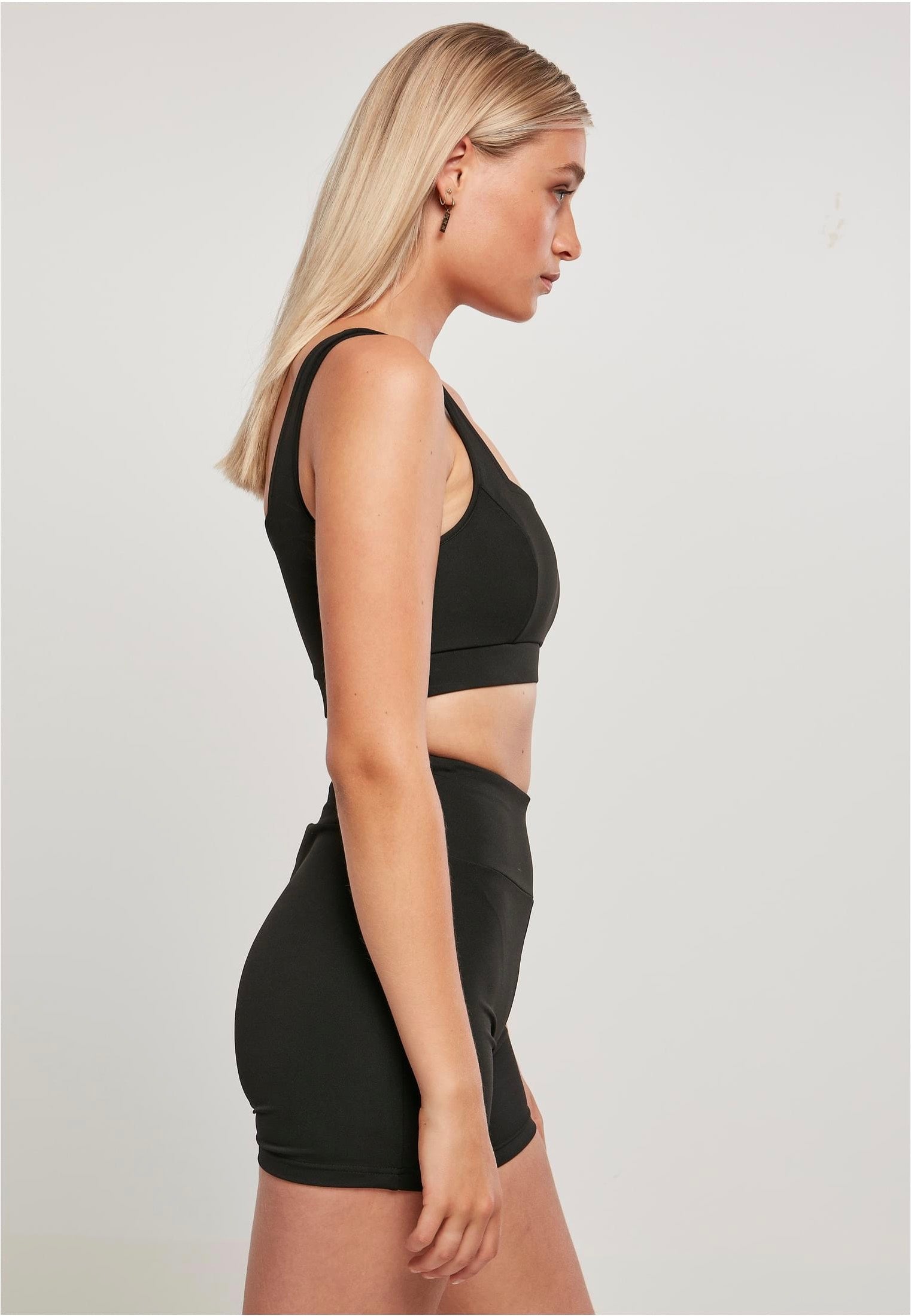 Urban Classics - Ladies Recycled Squared Sports Black - Sport Bra | Women-Image