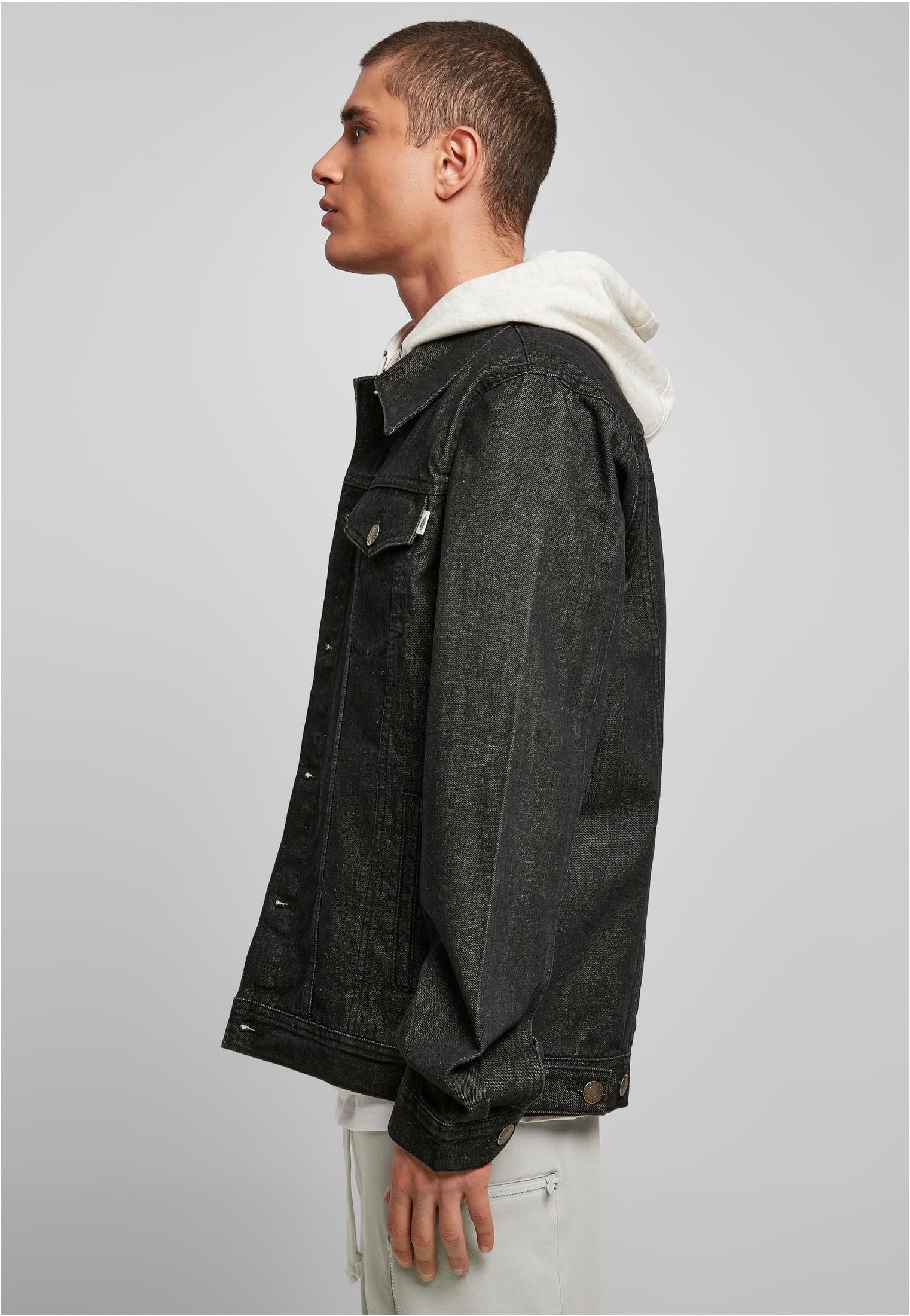 Urban Classics - Organic Basic Denim Black Washed - Jeans Jacket | Men-Image