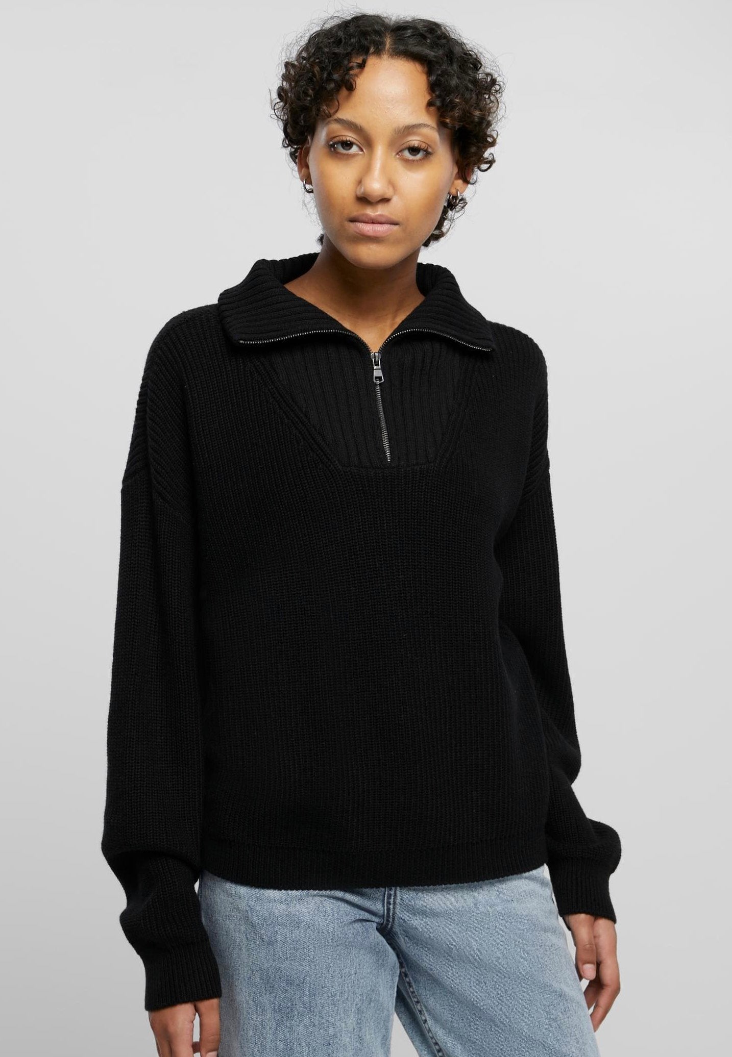 Urban Classics - Oversized Knit Black - Pullover