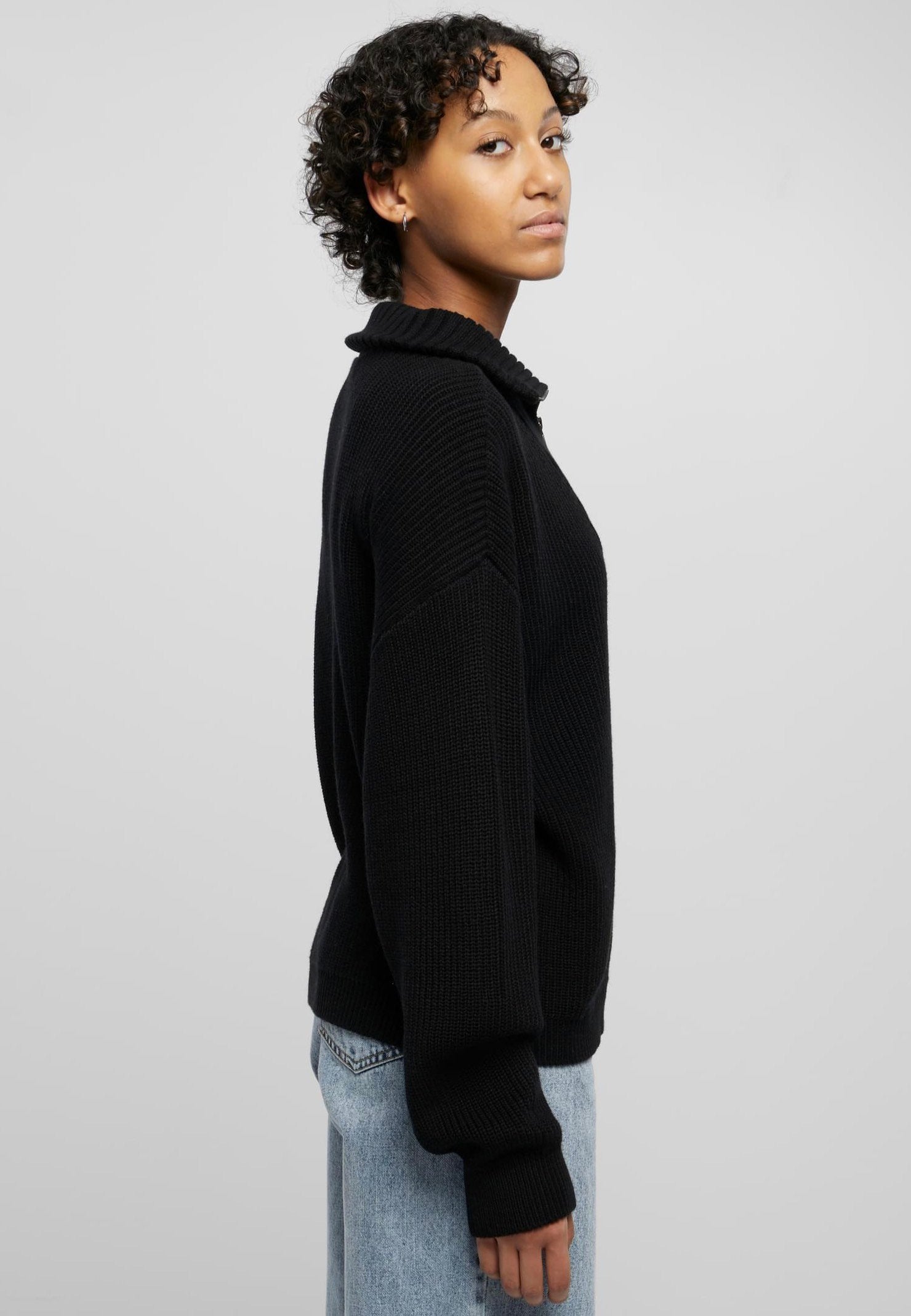 Urban Classics - Oversized Knit Black - Pullover