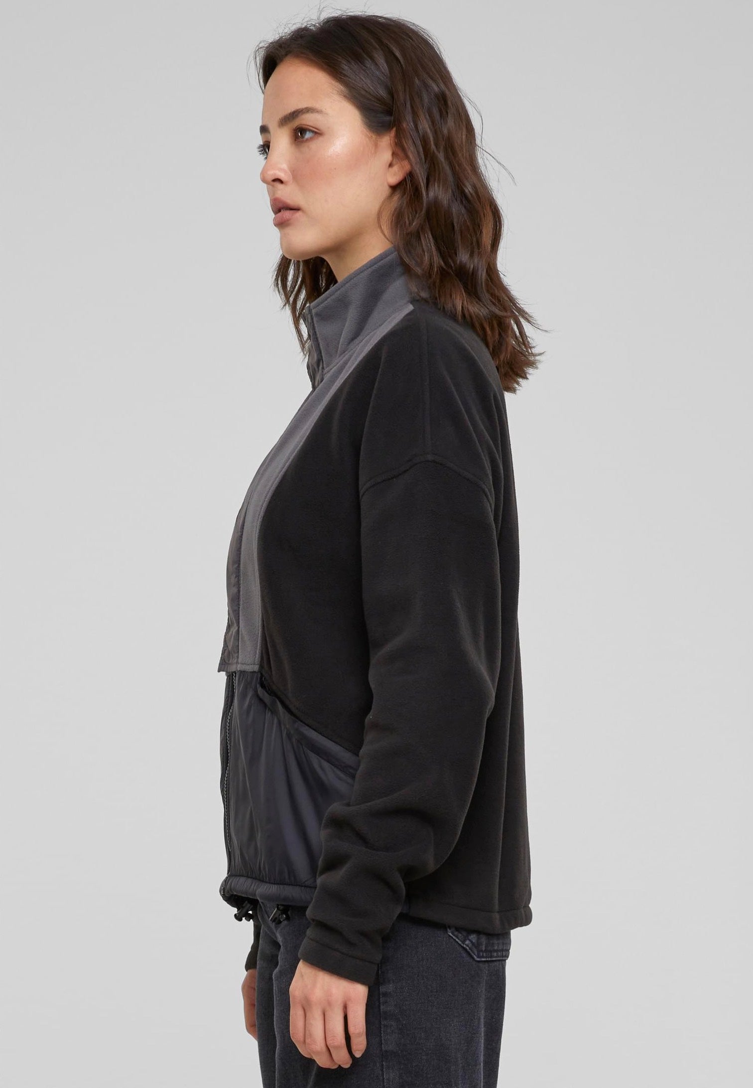 Urban Classics - Ladies Polarfleece Black/Darkshadow - Track Jacket