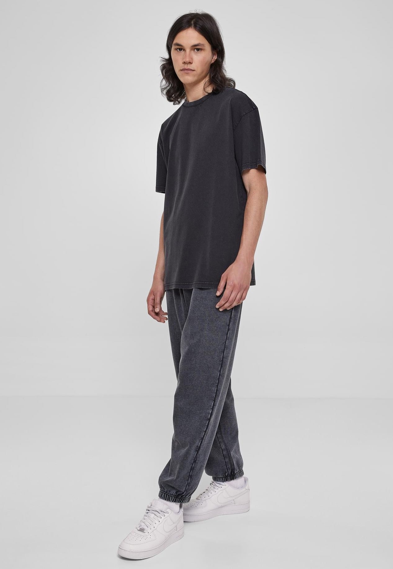 トップス URBAN TACTICAL TEE WASHED BLACK M Urban Classics - Heavy Oversized Acid Wash Black - T-Shirt