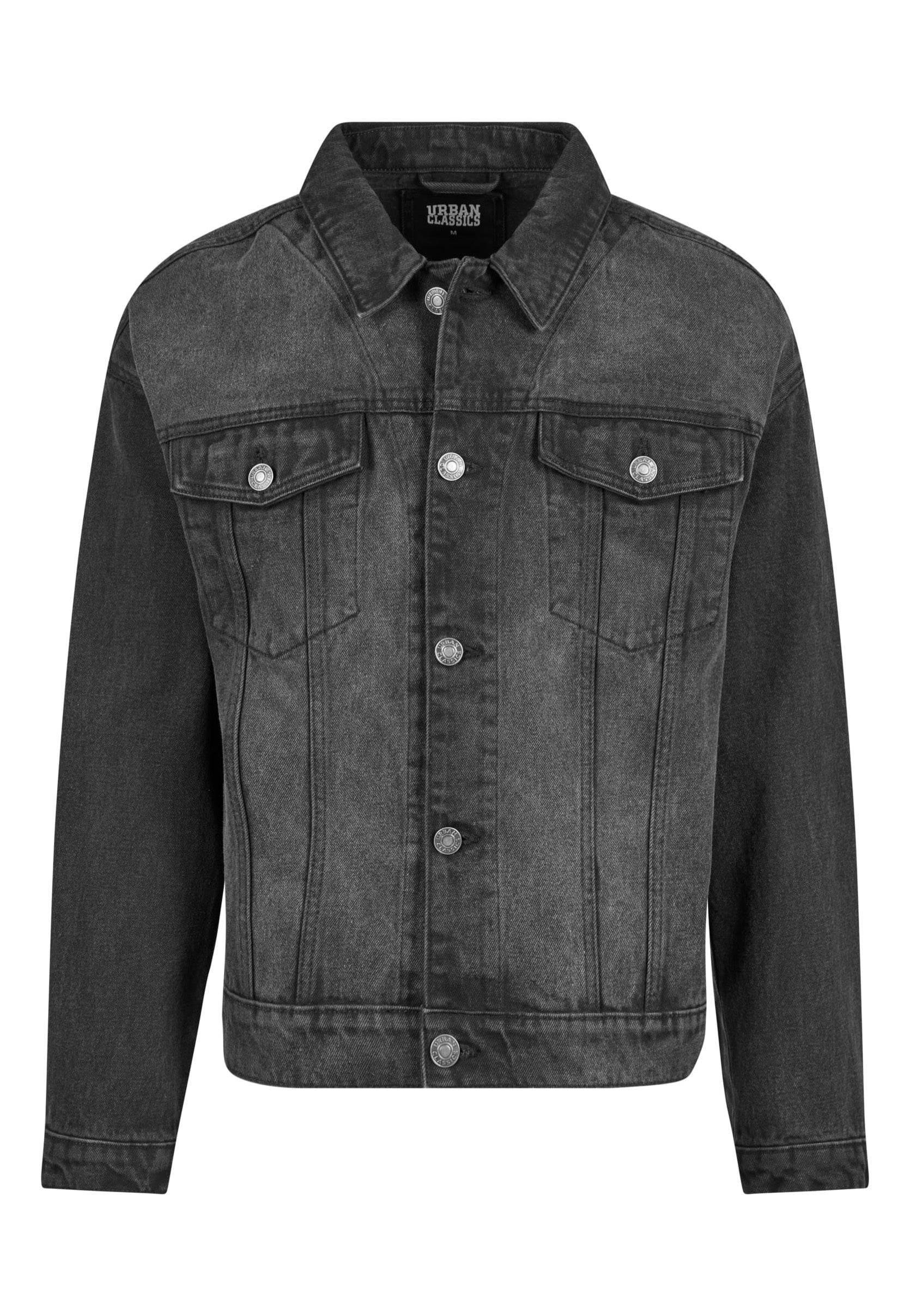 Urban Classics - Heavy Ounce Boxy Denim Black Washed - Jeans Jacket