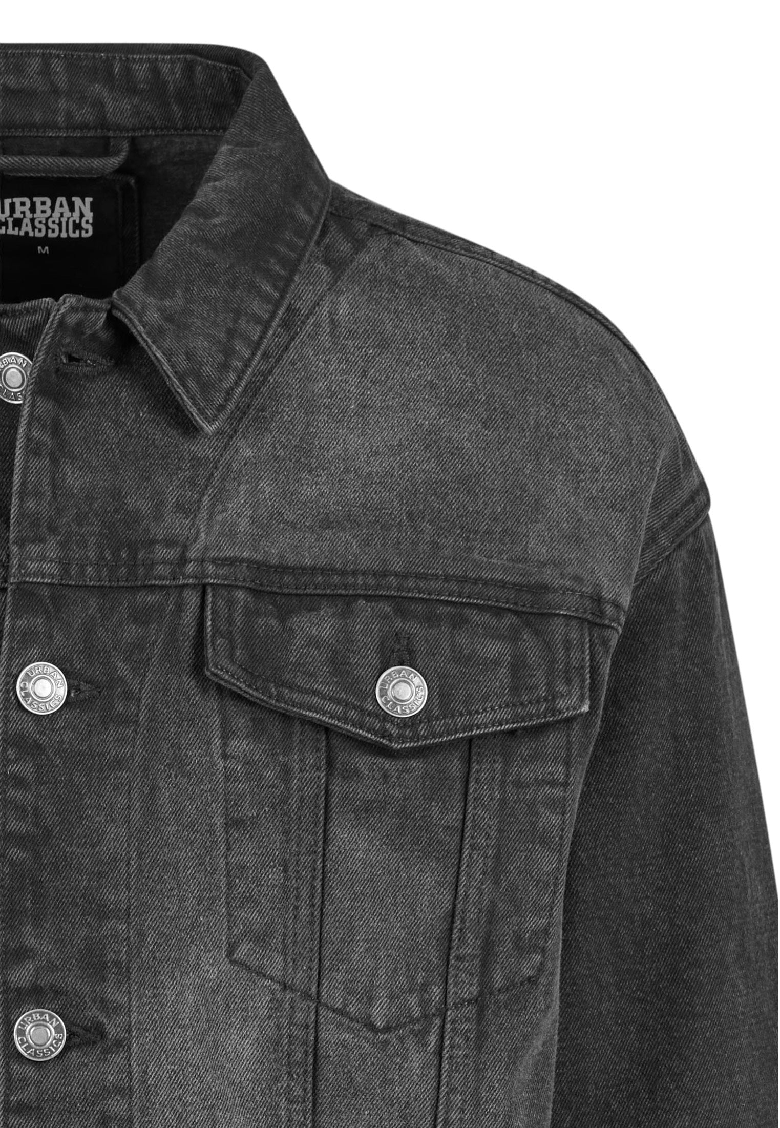 Urban Classics - Heavy Ounce Boxy Denim Black Washed - Jeans Jacket