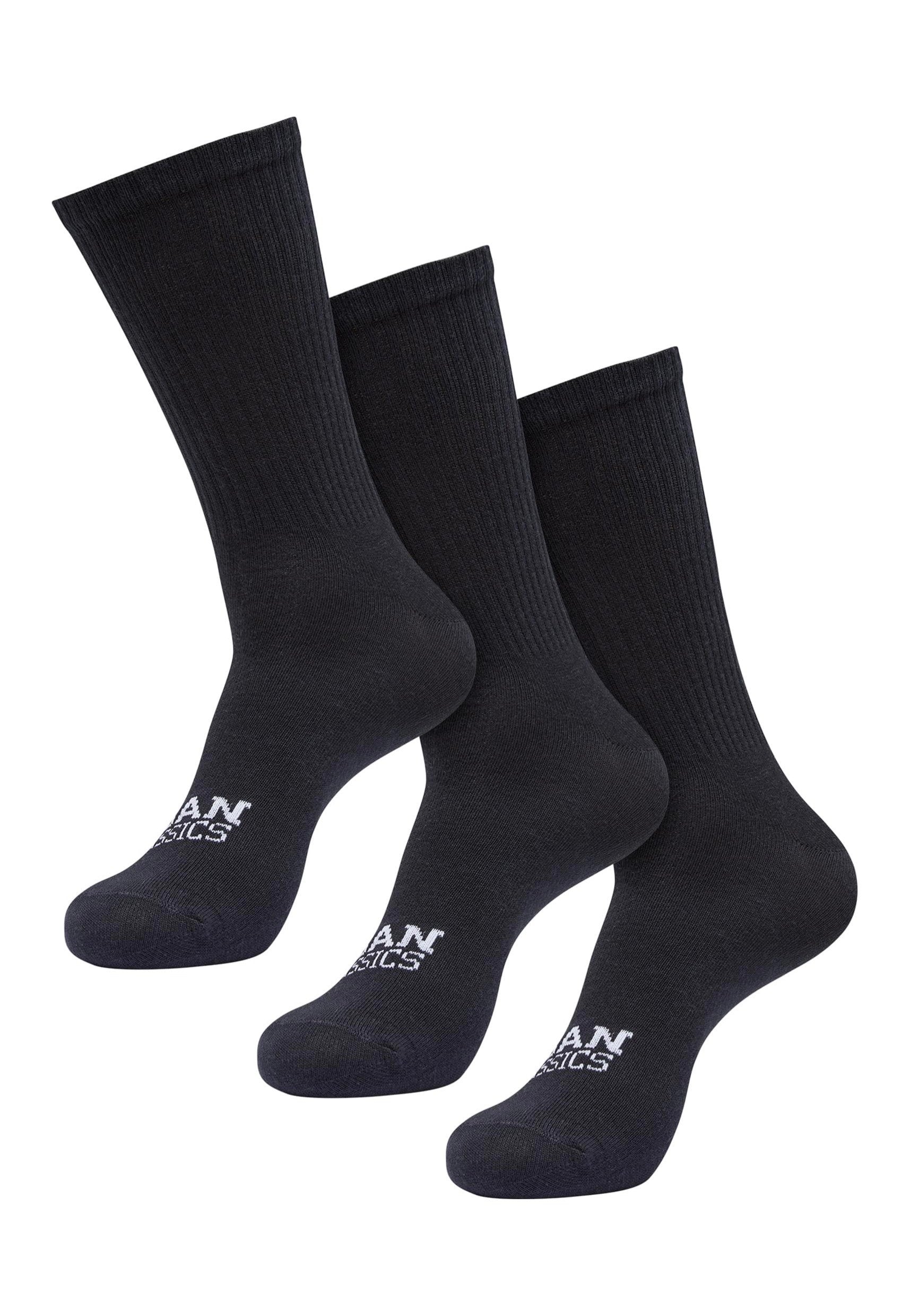 Urban Classics - Simple Flat Knit Pack Of 3 Black - Socks