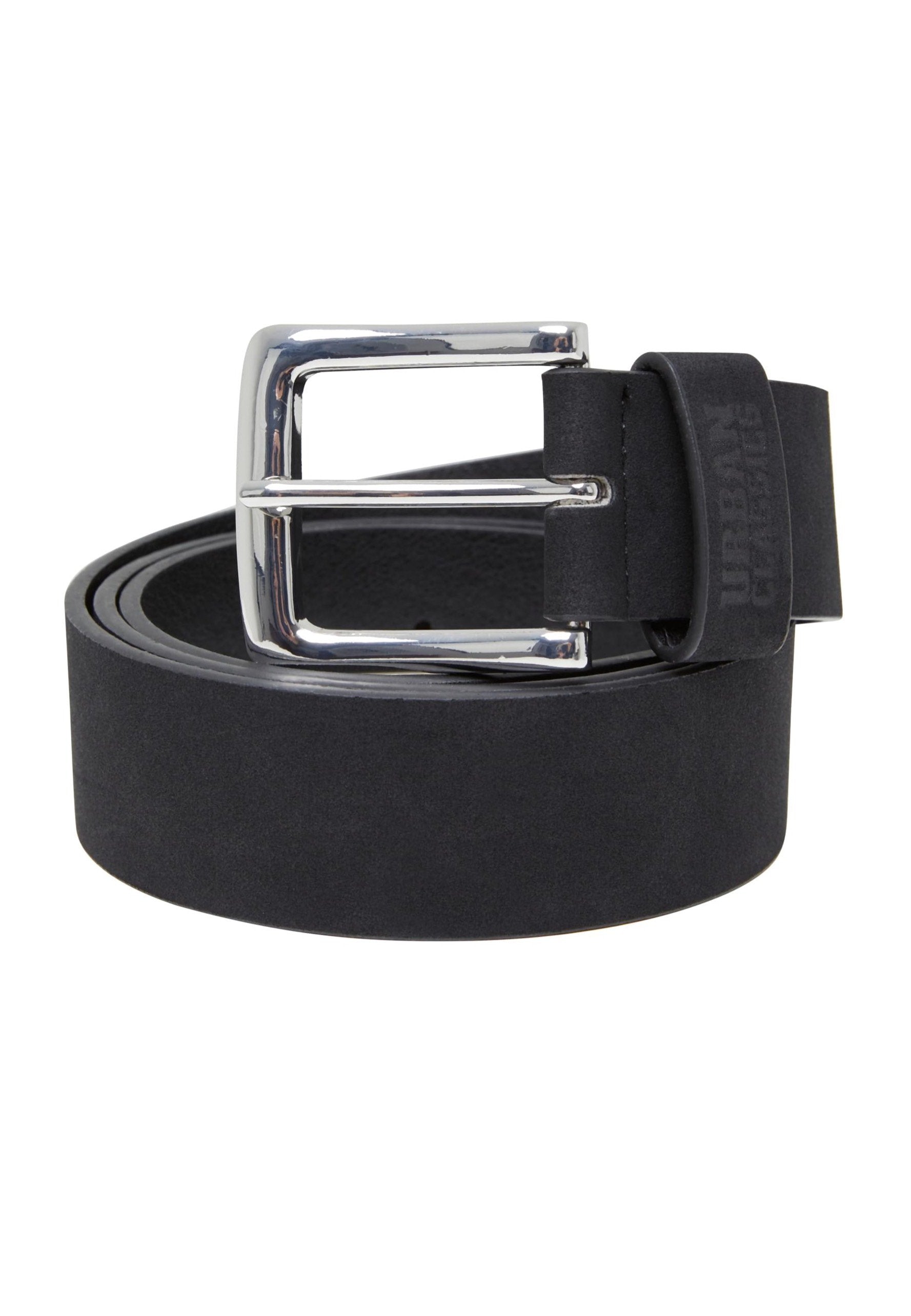 Urban Classics - Suede Leather Imitation Black/Silver - Belt