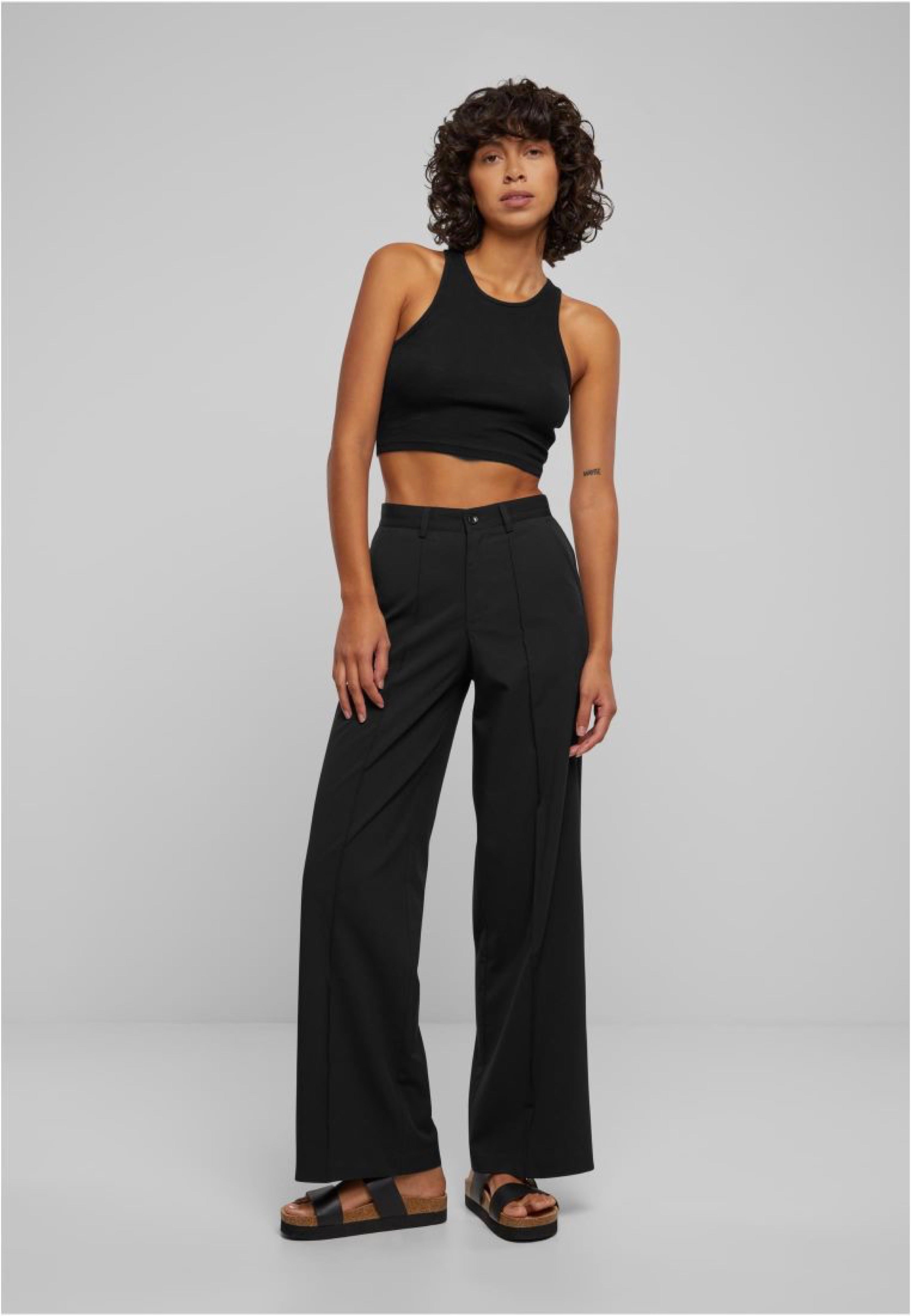 Urban Classics - Ladies Wide Pleated Black - Pants | Nuclear Blast
