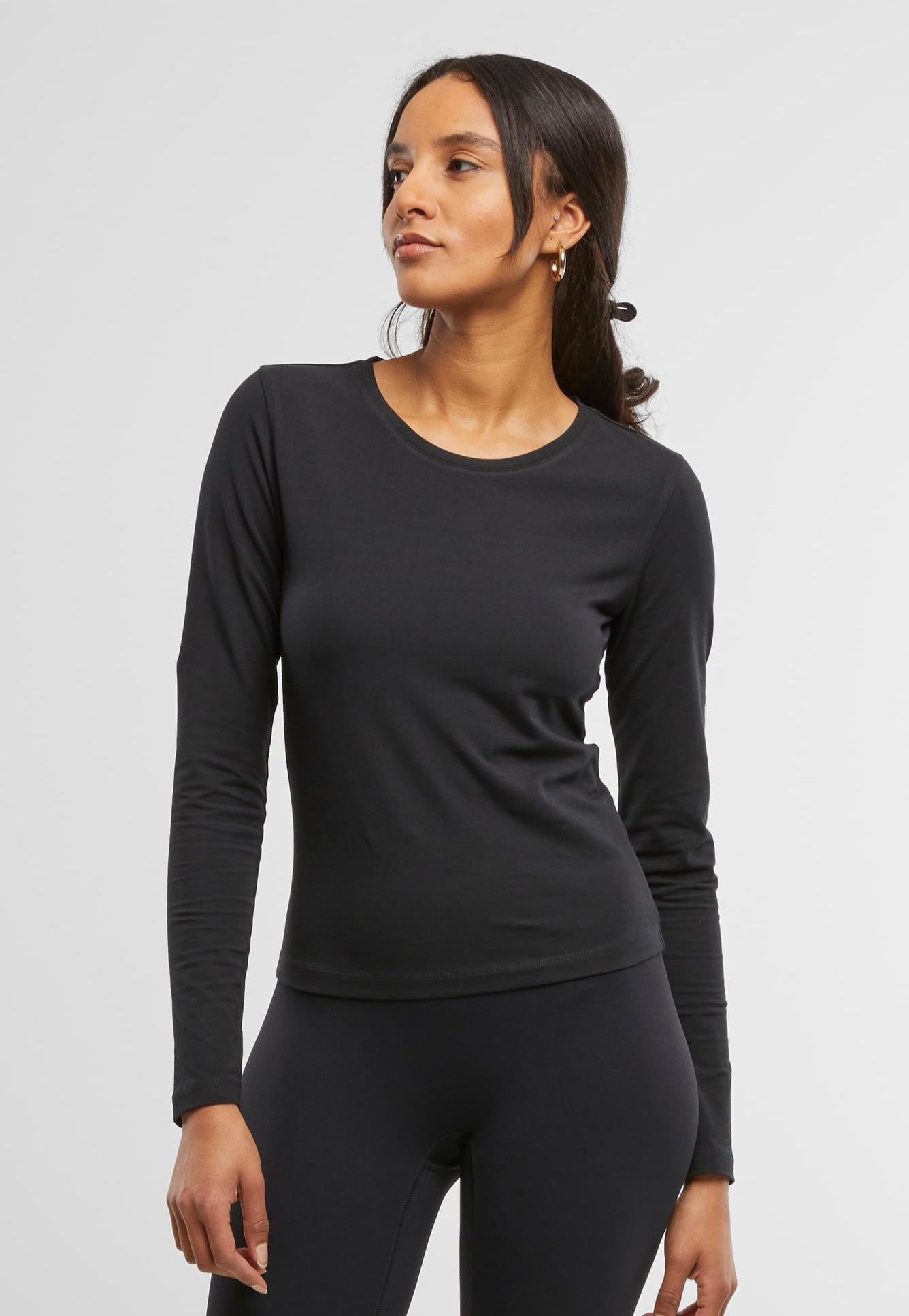 Urban Classics - Ladies Basic Super Slim Black - Longsleeve | Women-Image