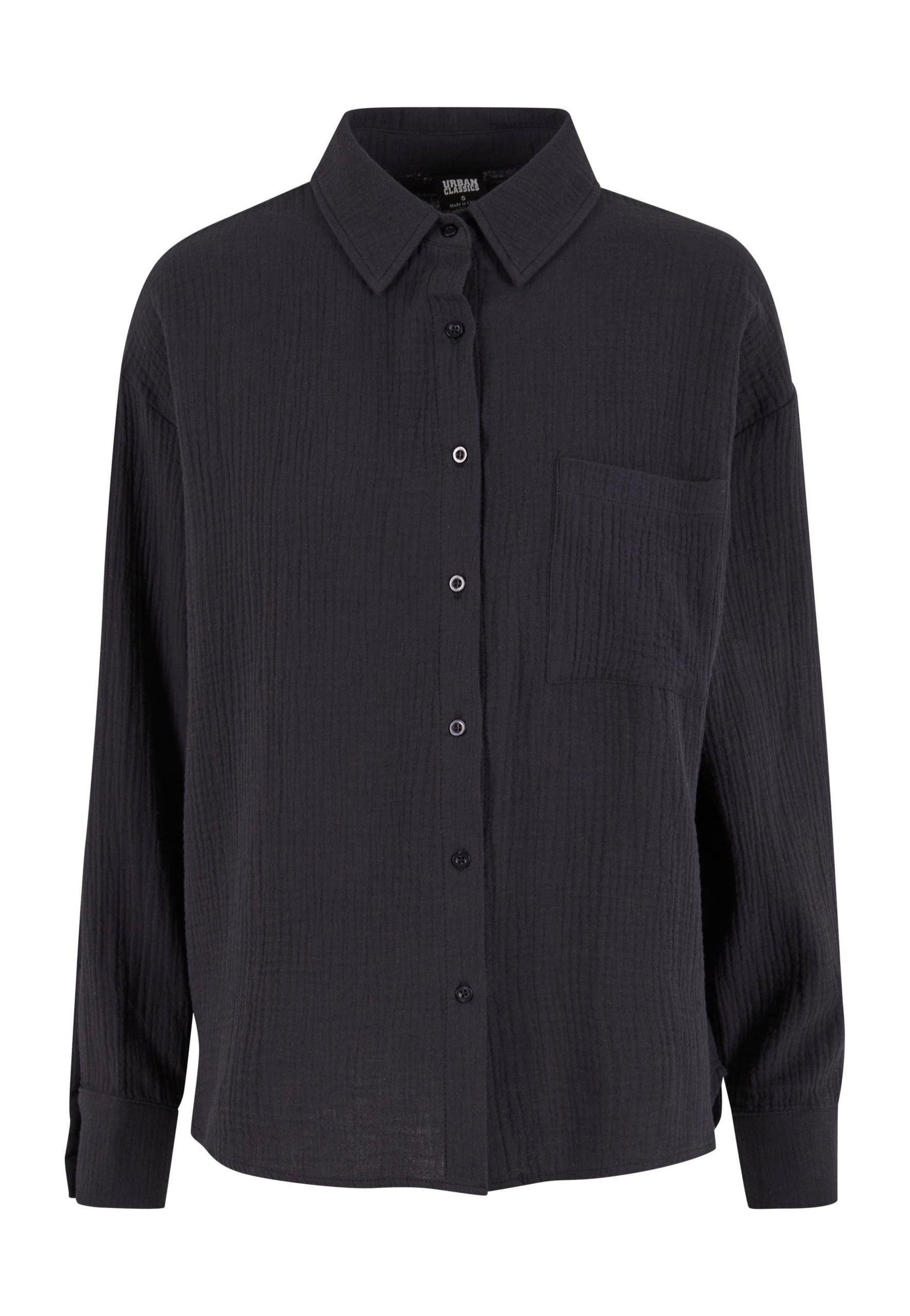 Urban Classics - Ladies Oversized Musselin Black - Blouse | Women-Image