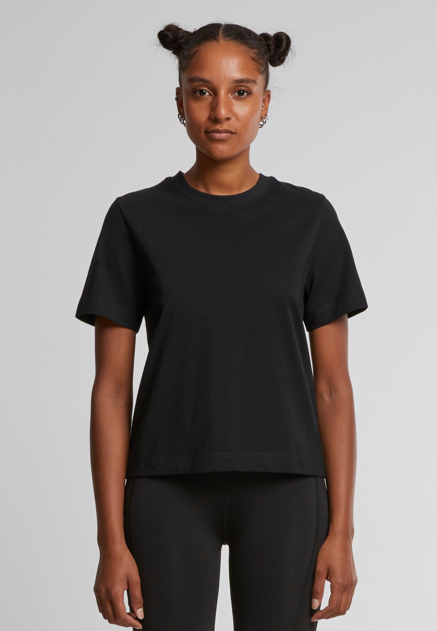 Urban Classics - Ladies Organic Boxy Black - T-Shirt | Women-Image