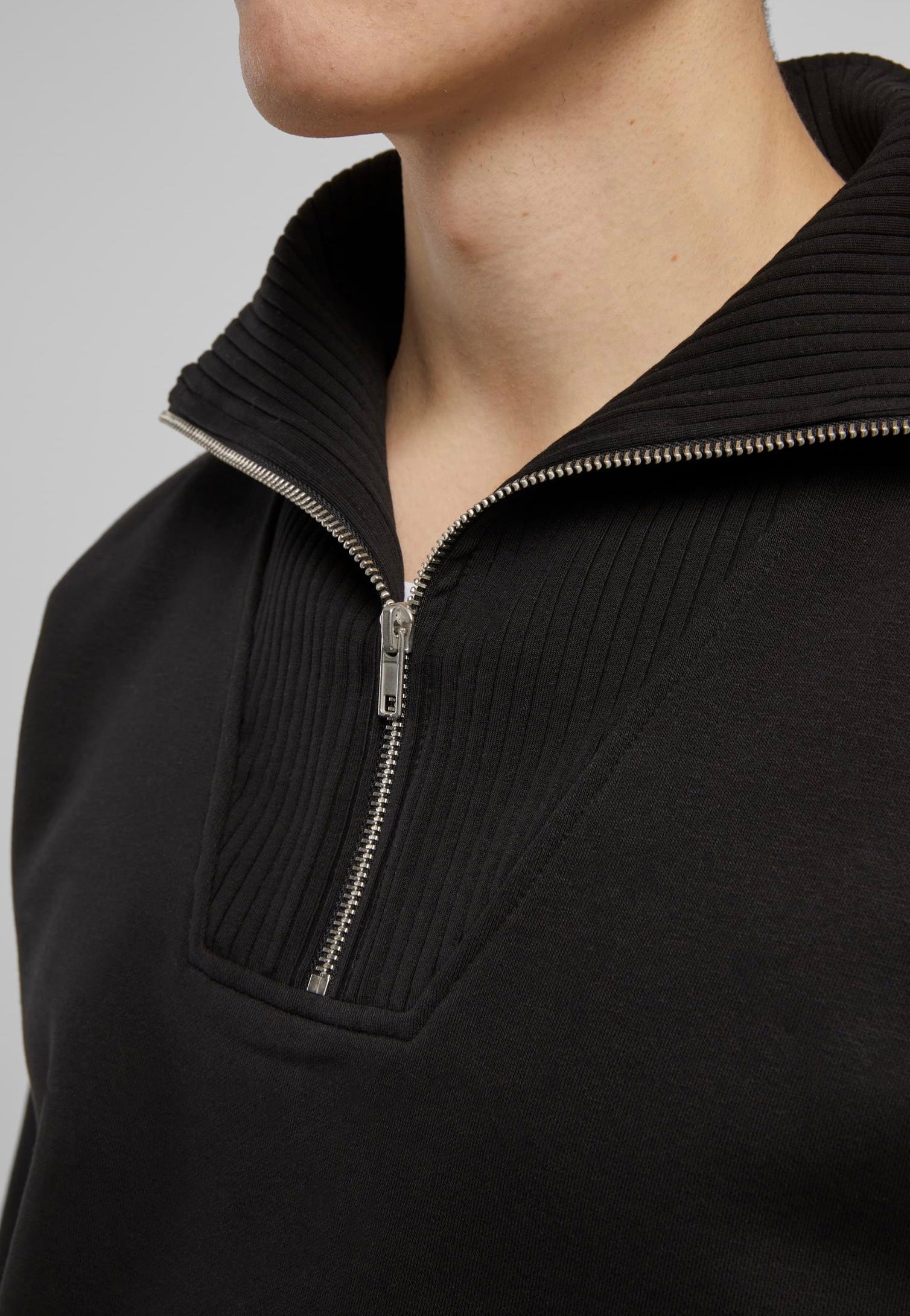 Urban Classics - Cut & Sew Black - Sweater | Men-Image