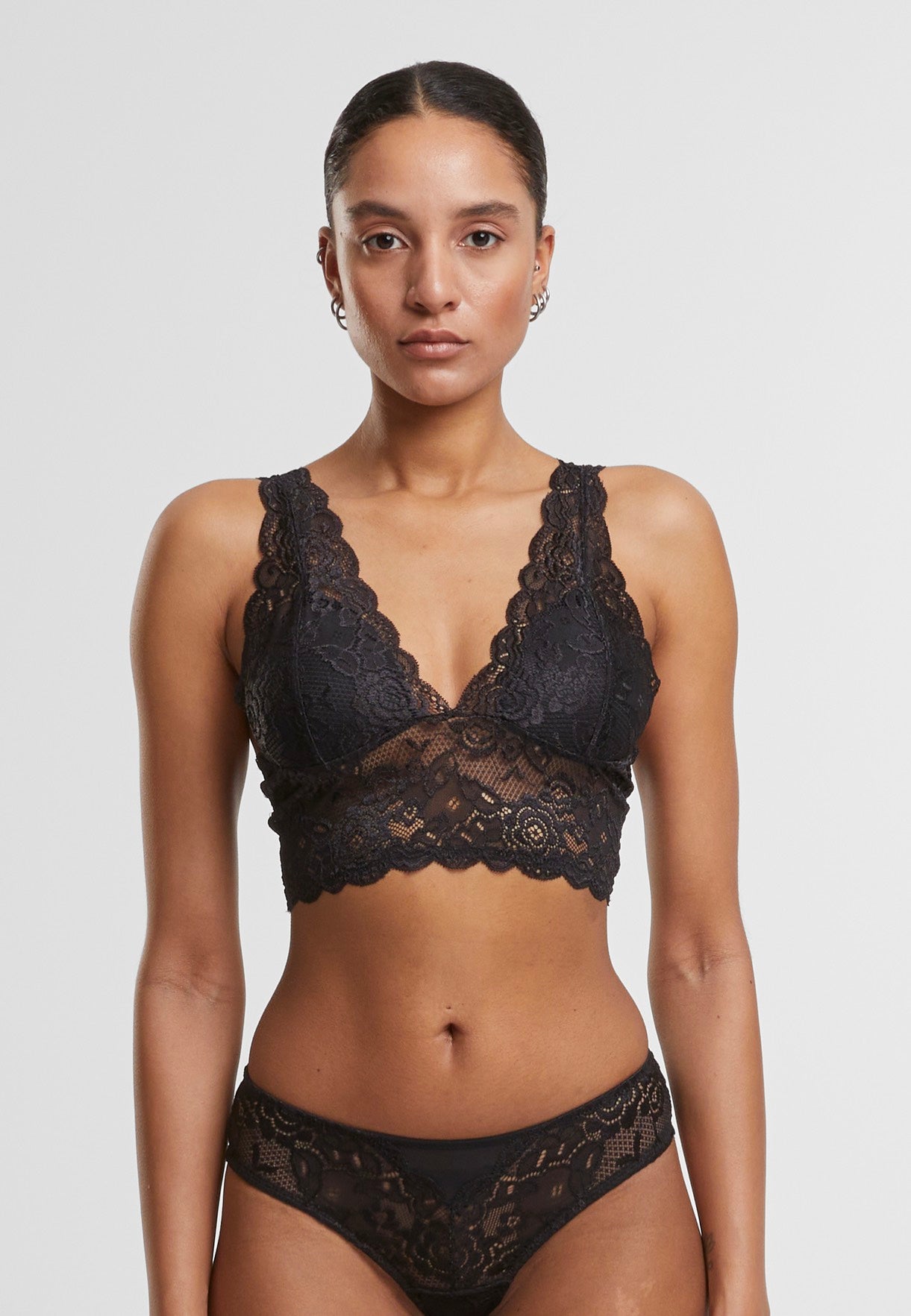 Urban Classics - Ladies Allover Lace Padded Black - Bra | Women-Image