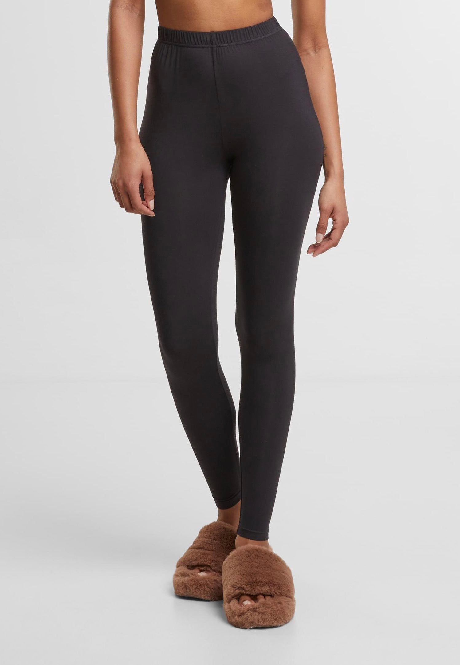 Urban Classics - Ladies Bamboo Pack Of 2 Black+Black - Leggings | Women-Image