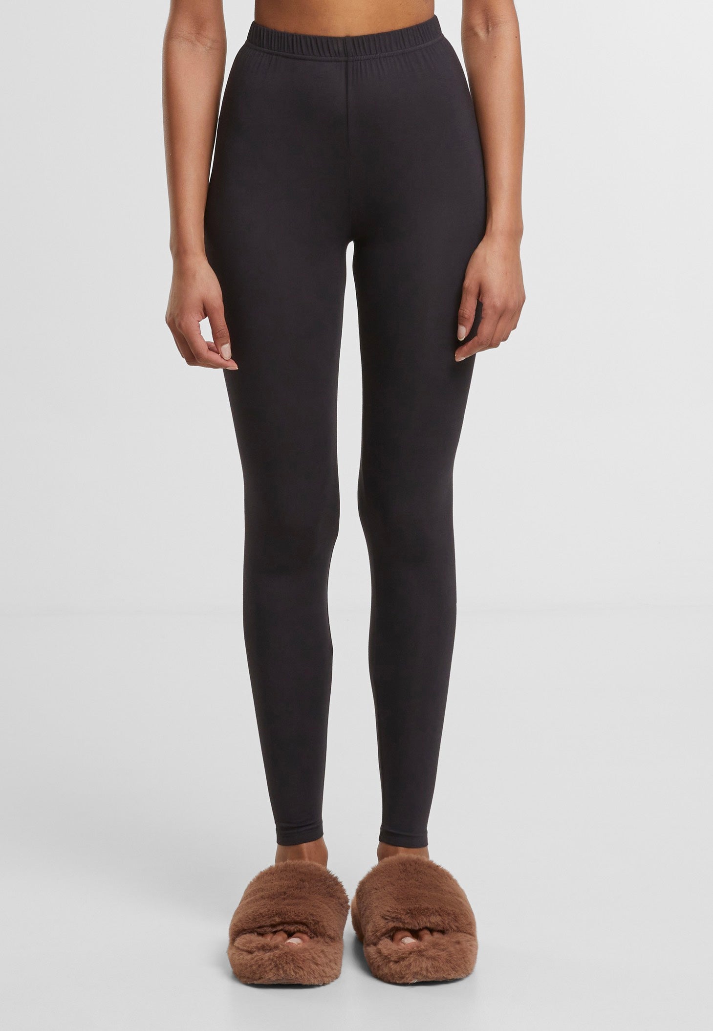 Urban Classics - Ladies Bamboo Pack Of 2 Black+Black - Leggings | Women-Image