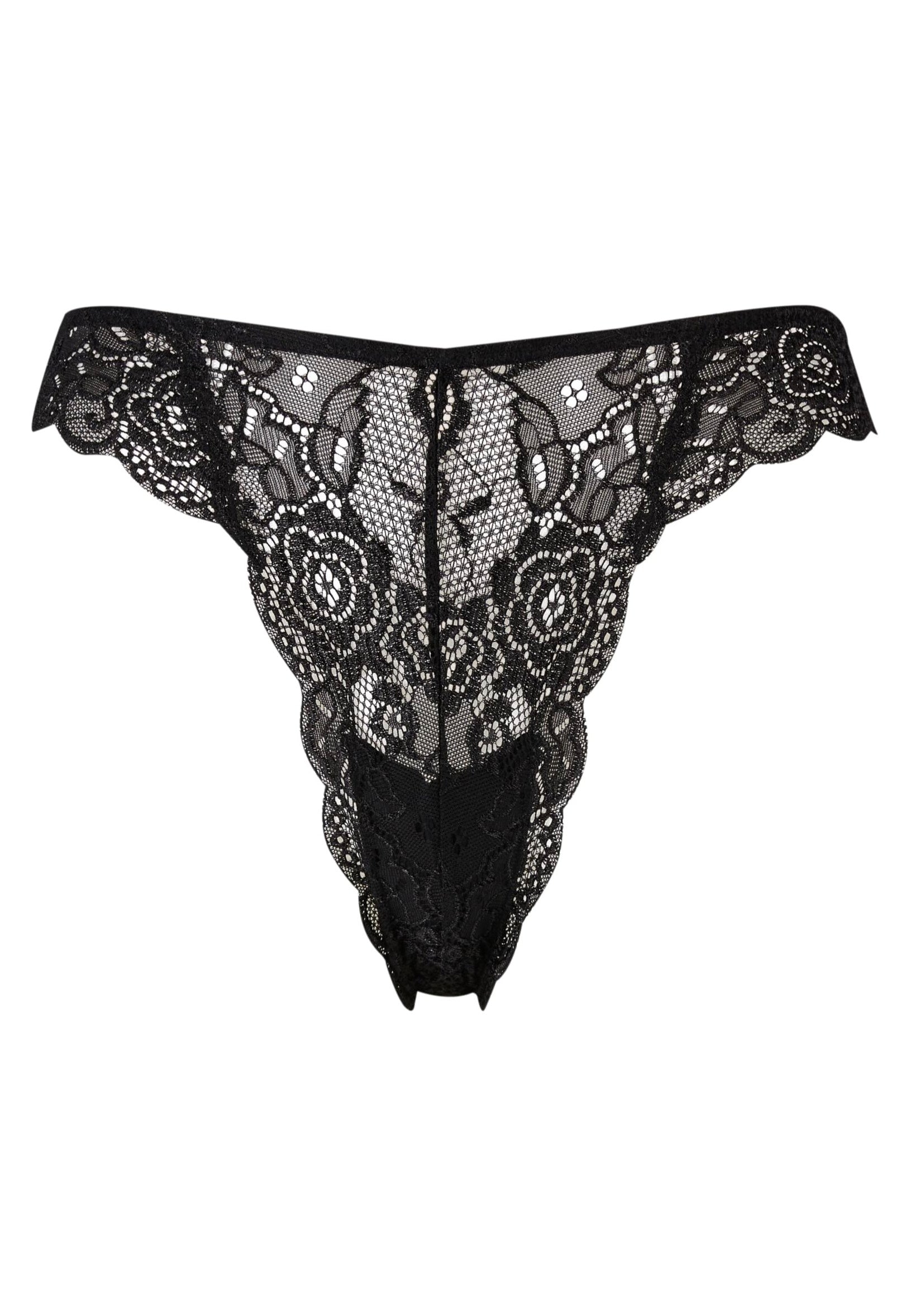 Urban Classics - Ladies Allover Lace Pack Of 2 Black+Black - Tanga | Women-Image