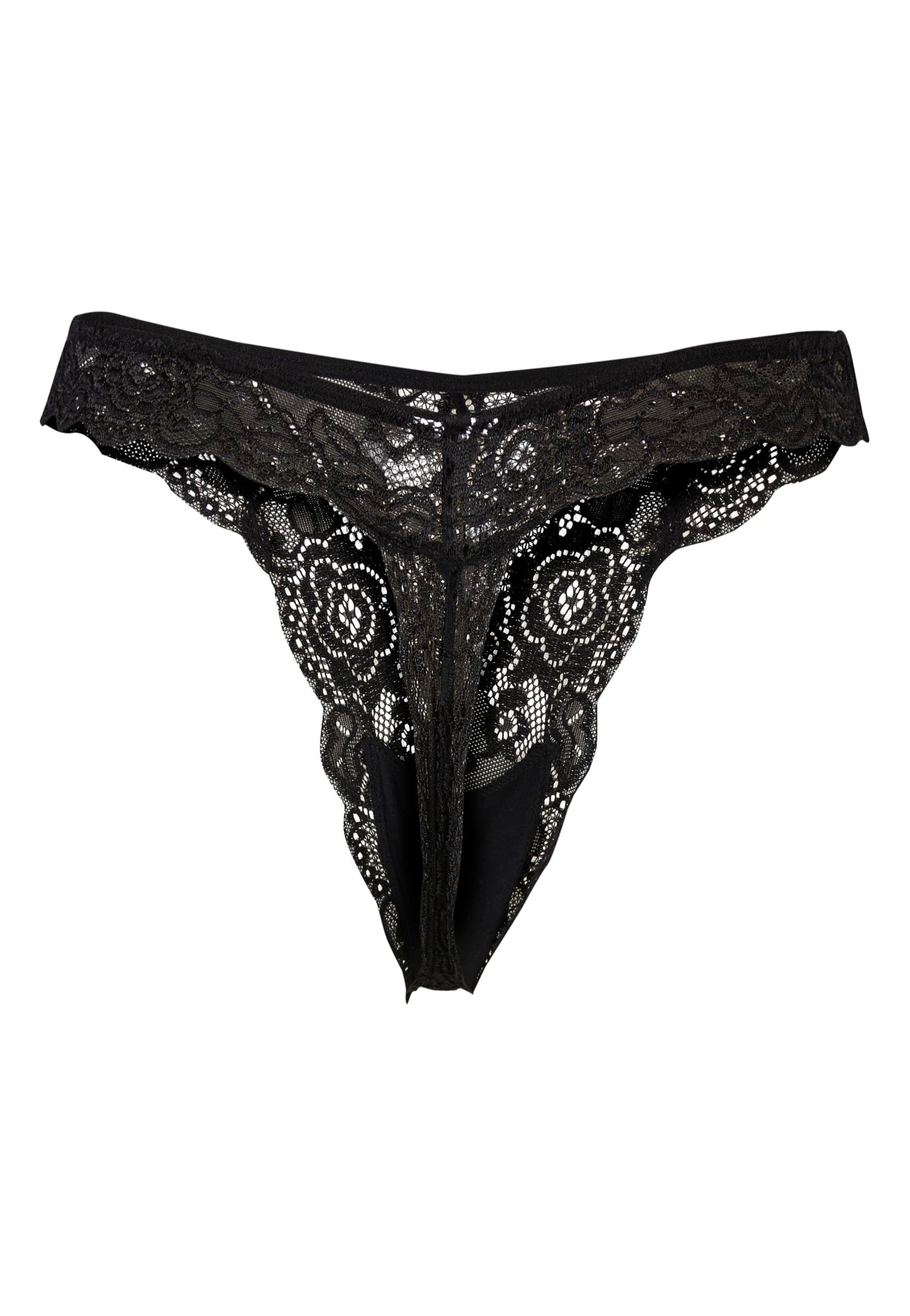 Urban Classics - Ladies Allover Lace Pack Of 2 Black+Black - Tanga | Women-Image