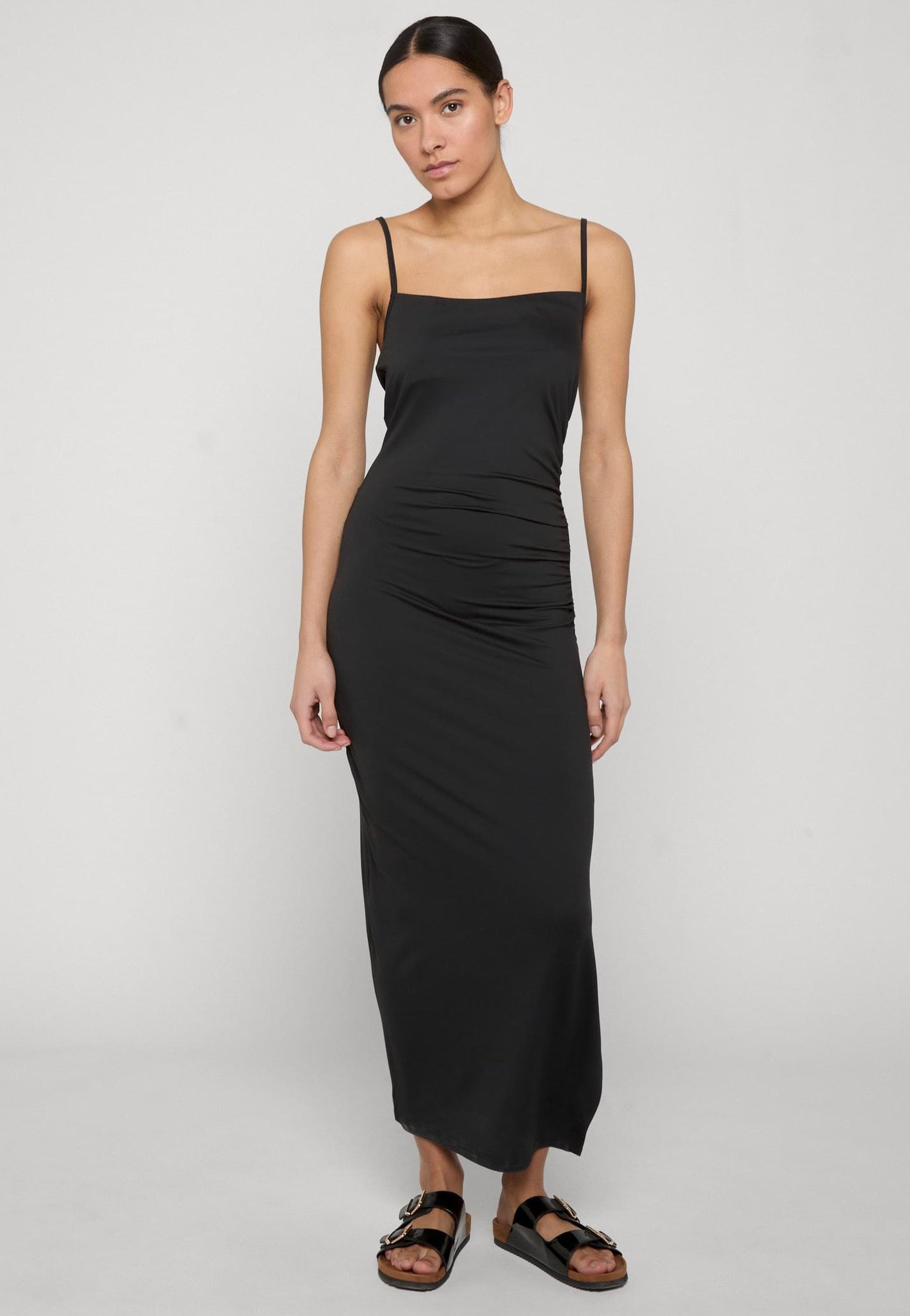 Urban Classics - Ladies Long Spaghetti Black - Dress | Women-Image