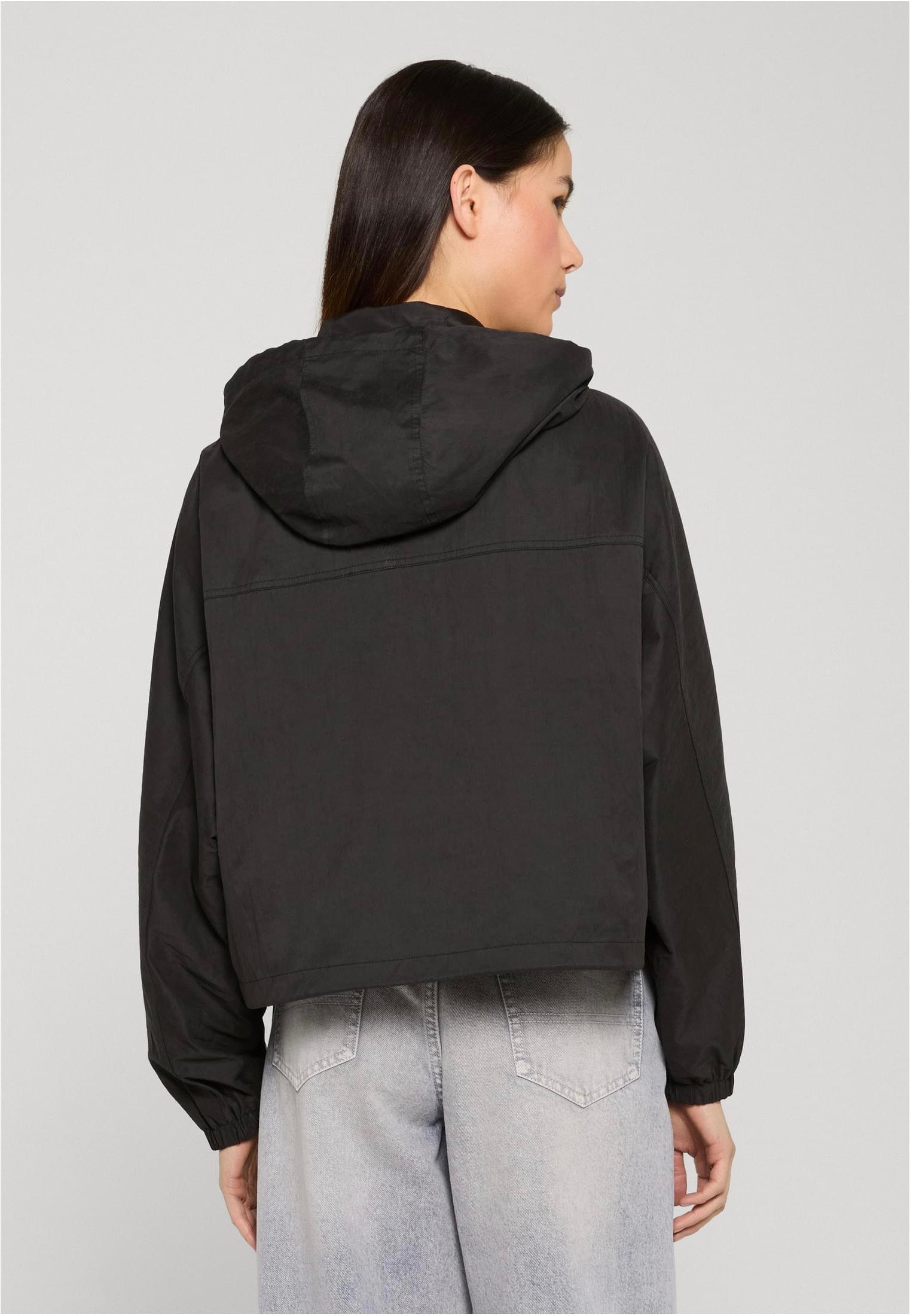 Urban Classics Ladies Oversized Hooded Black Jacke