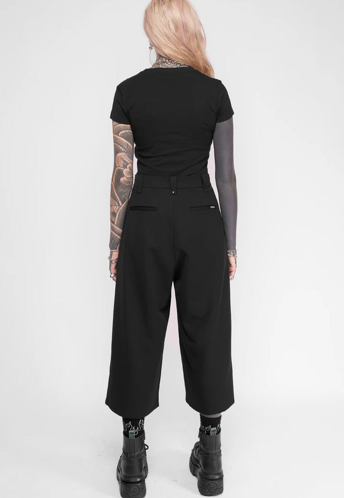 Mary Wyatt - Tegan Cropped Wide Leg Black - Pants | Women-Image