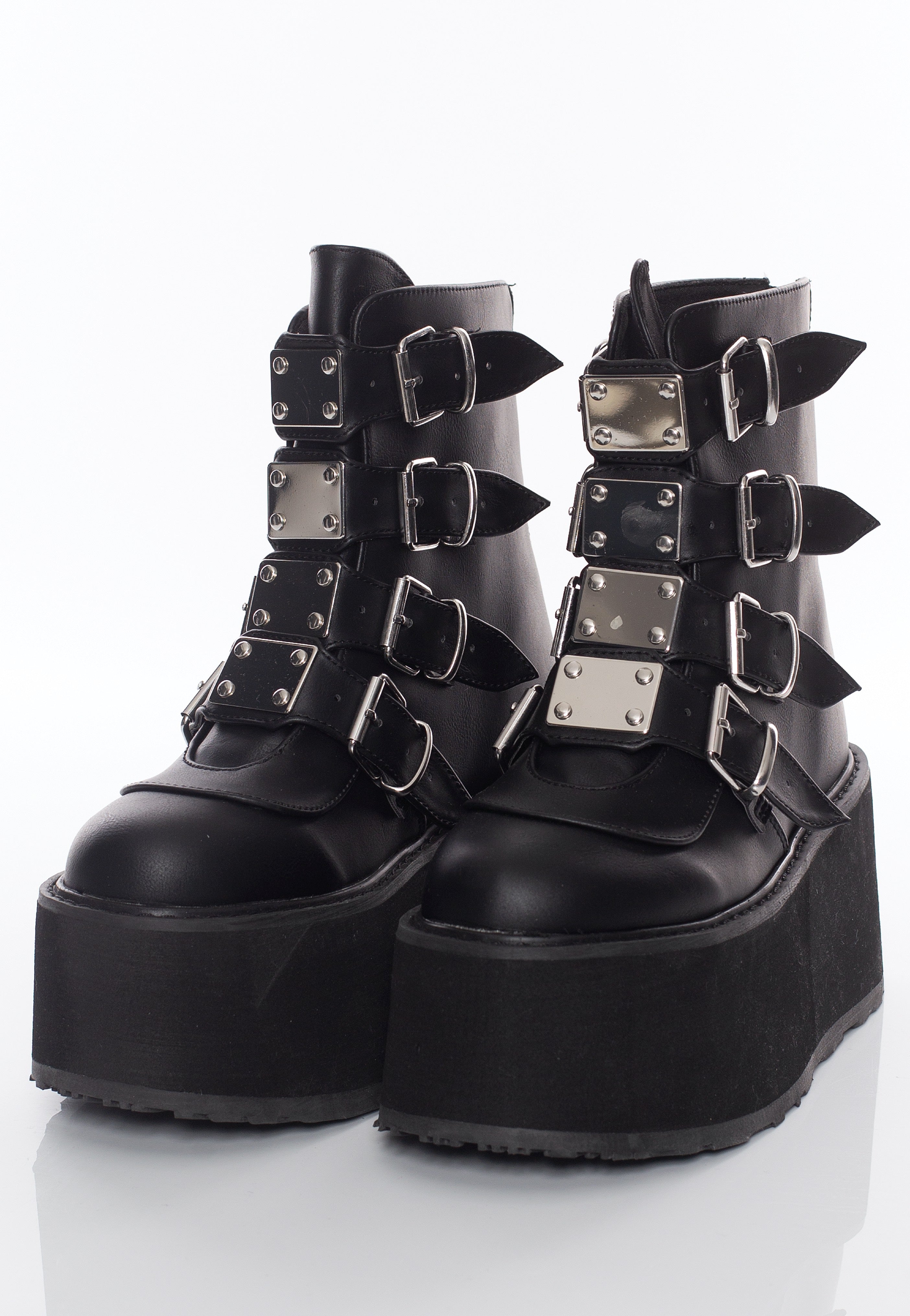 DemoniaCult - Damned 105 Black Vegan Leather - Girl Shoes