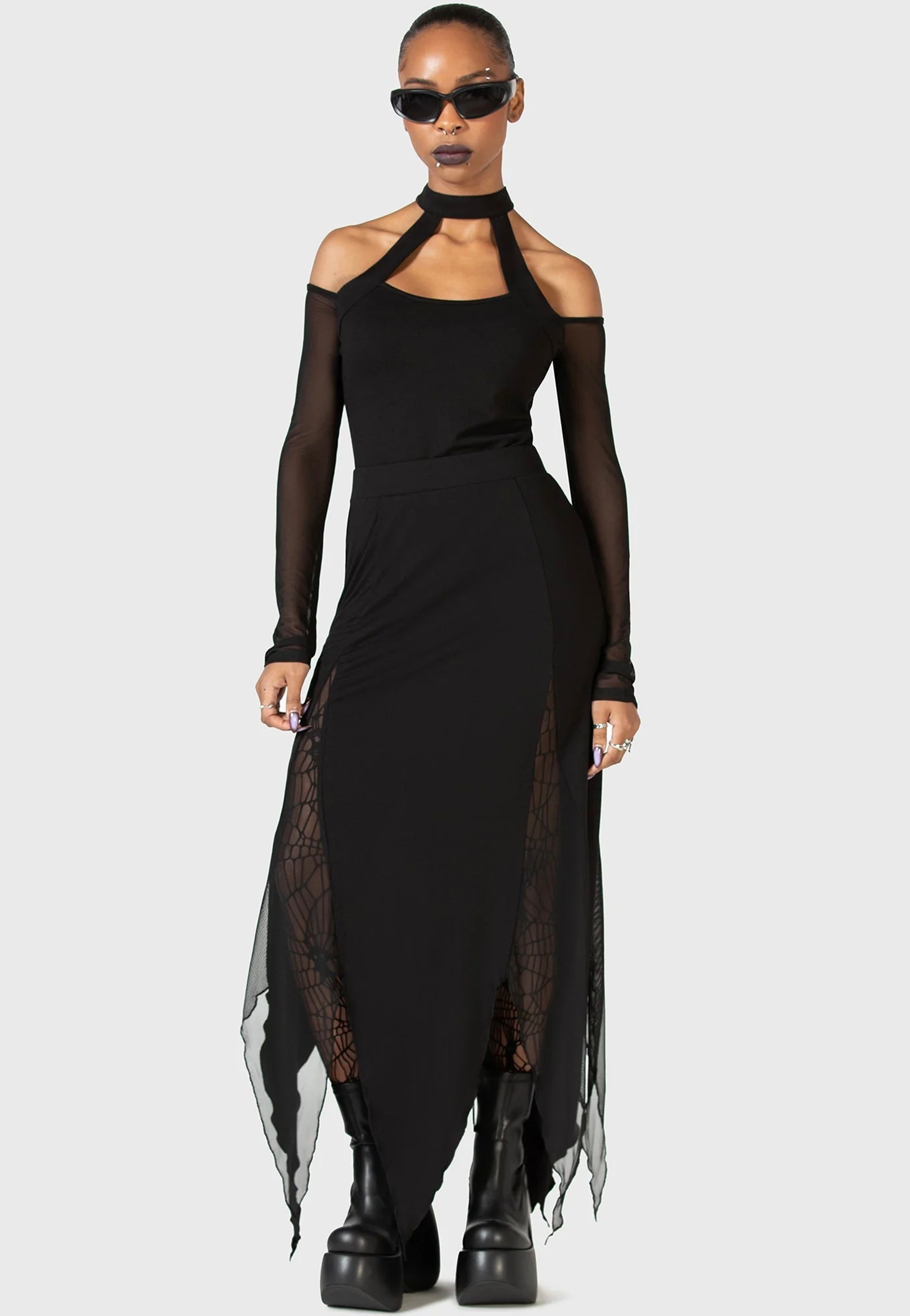 Killstar x Kihilist - The Grimmer The Better Midi - Skirt | Women-Image