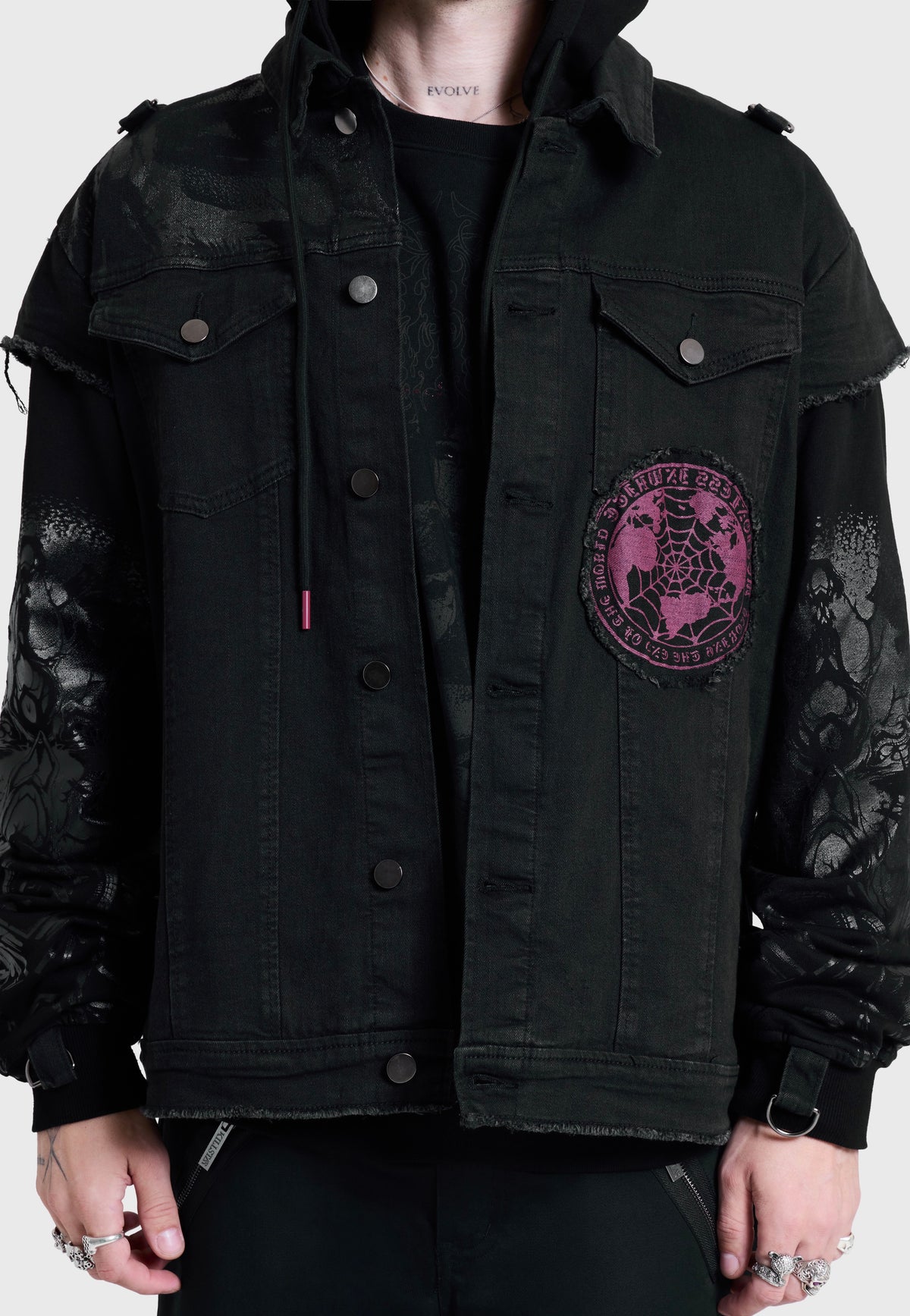 Killstar x Motionless in White The Worst In Me Black Jeansjacke