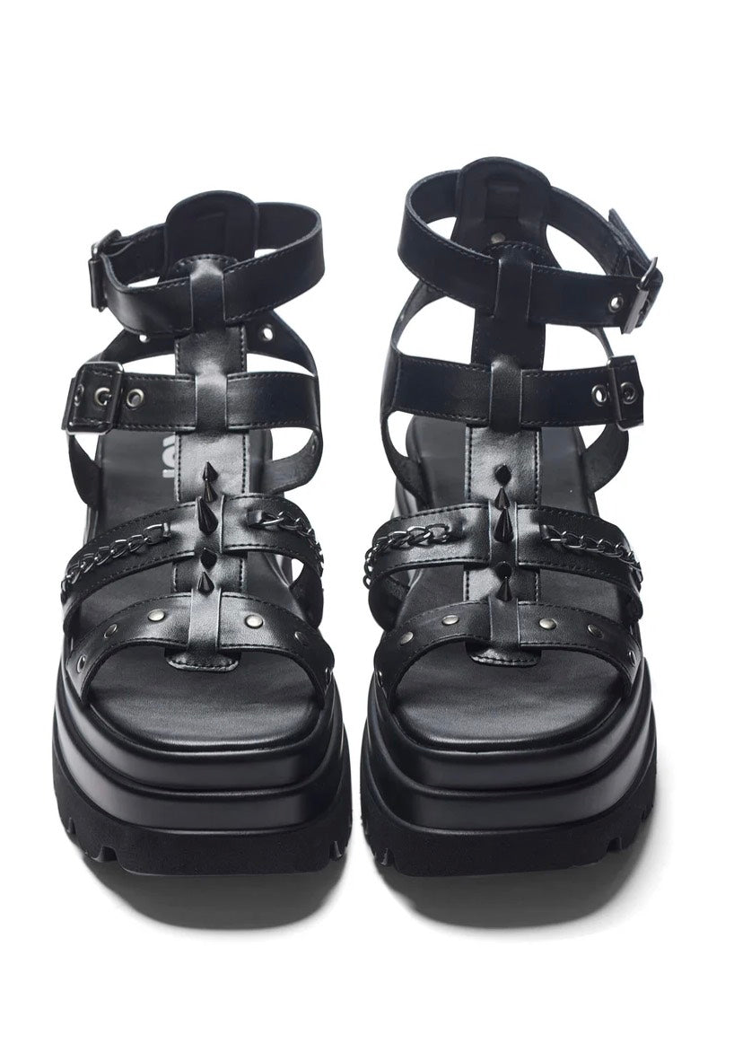 ★eee★COY CHUNKY SANDAL★チャンキーヒール BLACK Koi Footwear - The Divine Destruction Spiked Chunky - Girl