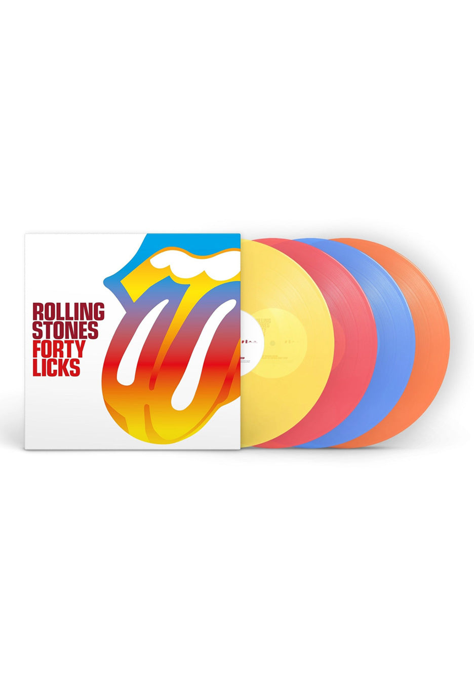 The Rolling Stones Forty Licks Ltd. Yellow/Red/Blue/Orange Colored 4 Vinyl
