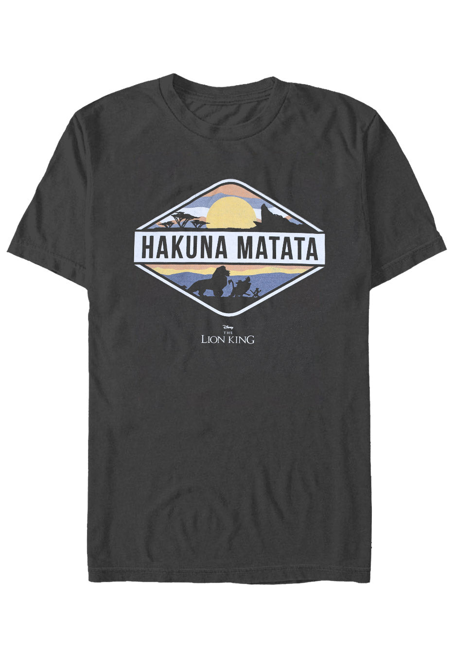 The Lion King - Hakuna Matata Emblem Charcoal - T-Shirt | Neutral-Image