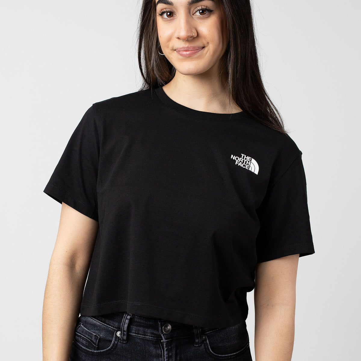 売れ筋商品|||ノースフェイス Tシャツ レディース トップス MOCK NECK SLIM TEE - Basic T-shirt - black The North Face - Women´s Simple Dome Tnf Black - T-Shirt