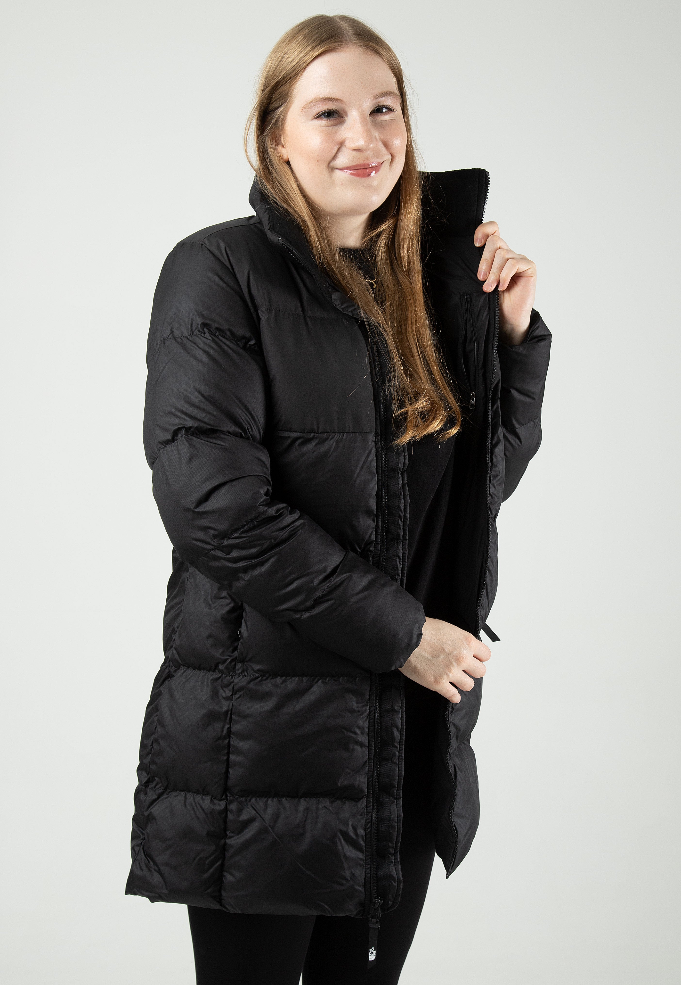 North face women's long puffer jacket shop