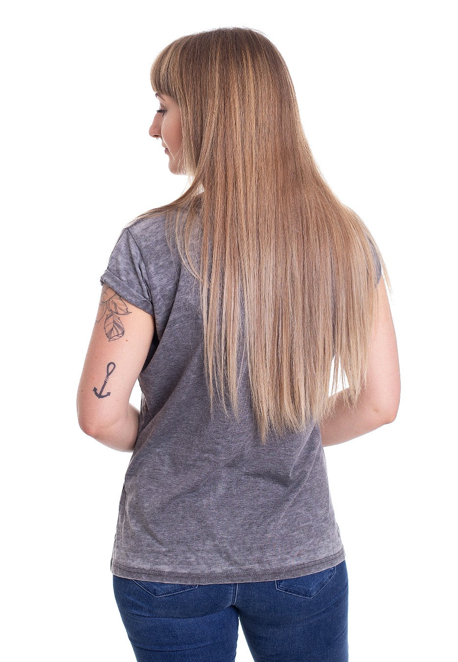 The Rolling Stones - NYC 1975 Burnout Grey - Girly | Women-Image