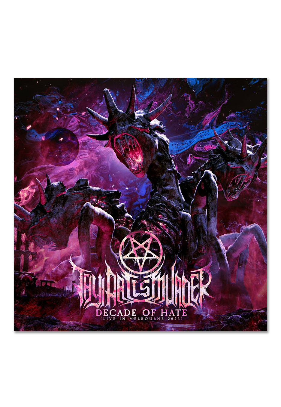Thy Art Is Murder Decade Of Hate (Live In Melbourne 2023) Ltd. Purple w/ Blue & Pink Splattered 2 Vinyl