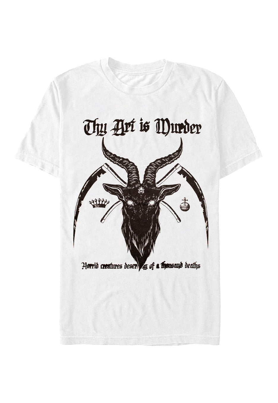 Thy Art Is Murder - Satanic Goat White - T-Shirt