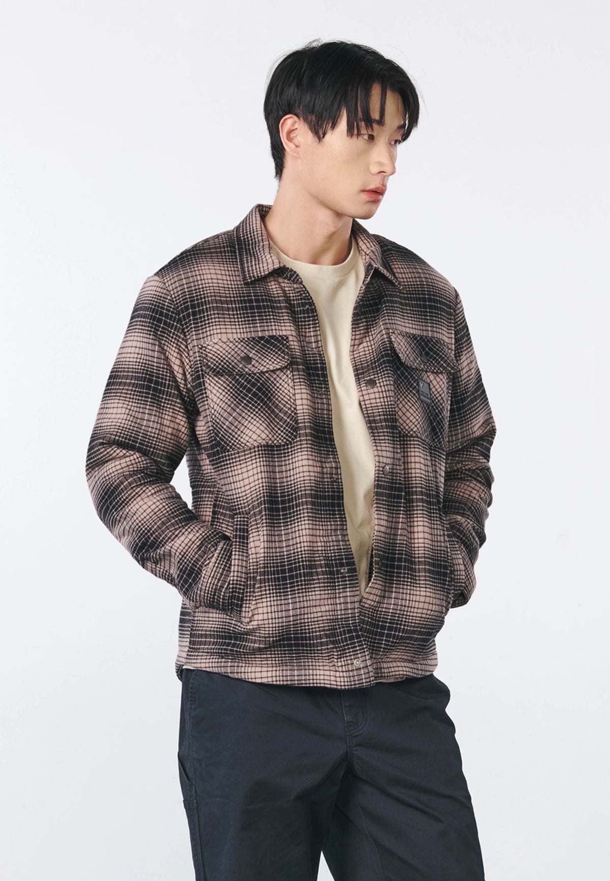 Vintage Industries Timber Beige Check Jacke